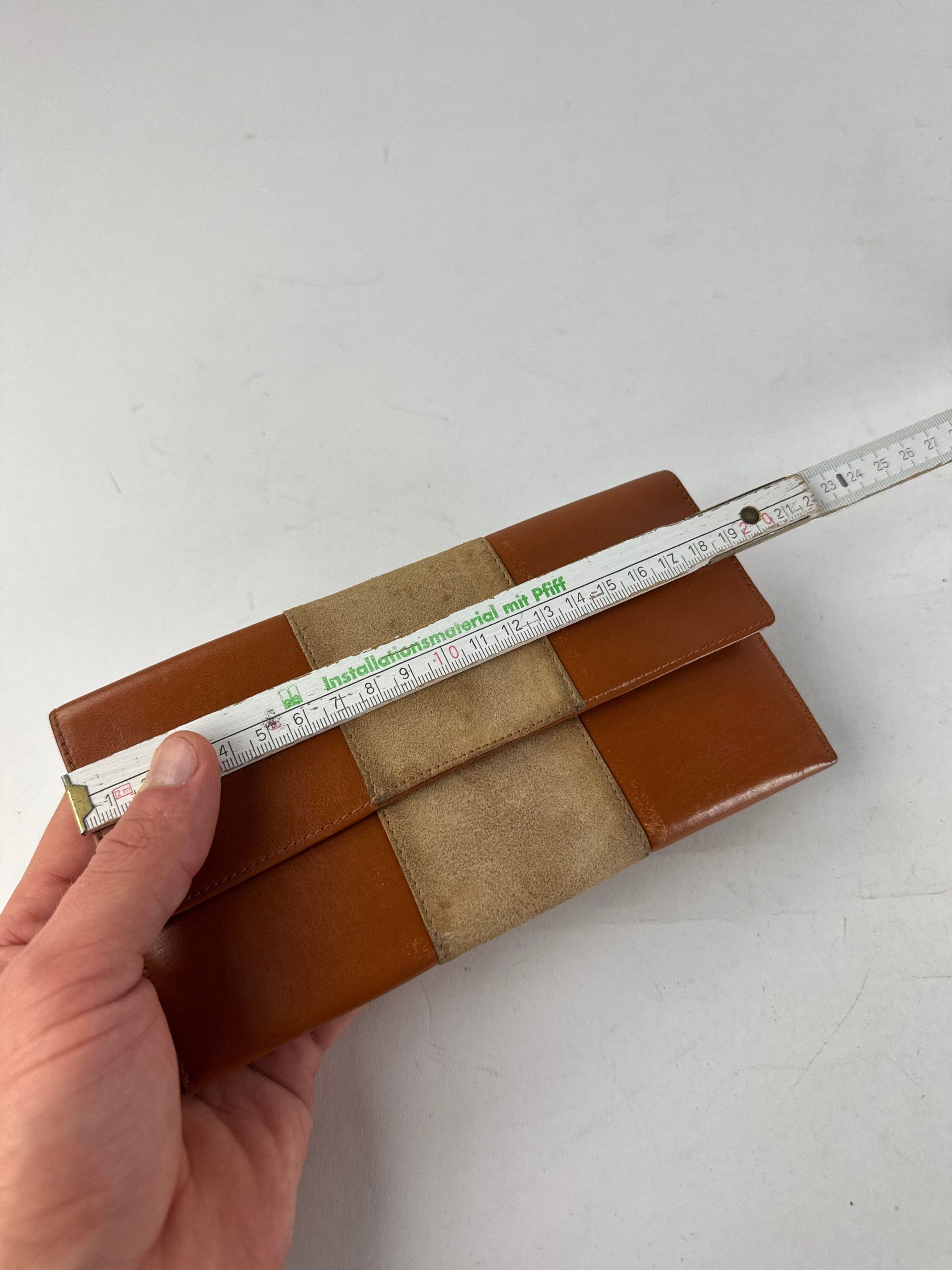 Dior Vintage Leather Suede ID Holder Orange-Brown Beige Size ONE SIZE - 7 Thumbnail