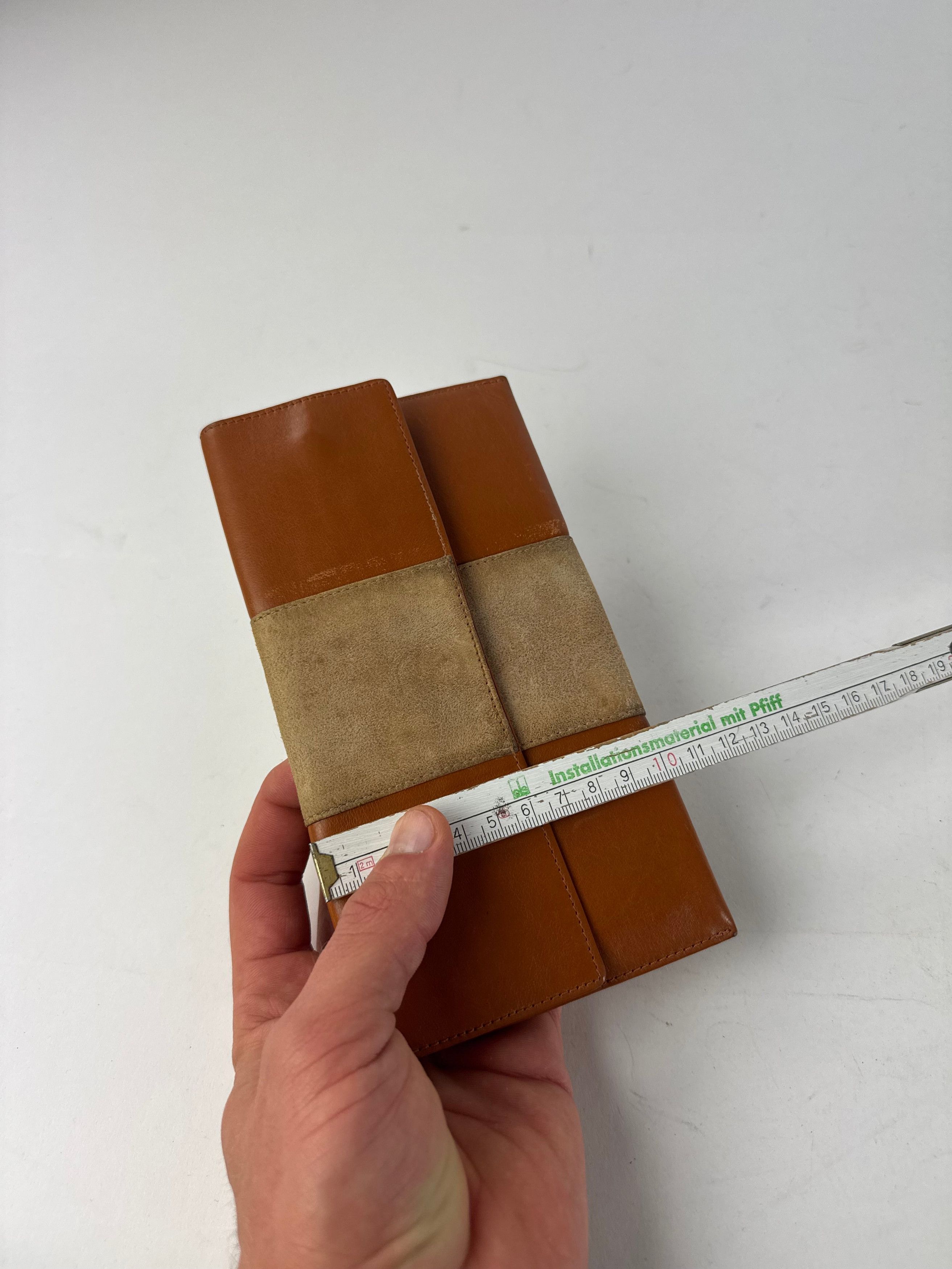 Dior Vintage Leather Suede ID Holder Orange-Brown Beige Size ONE SIZE - 8 Thumbnail