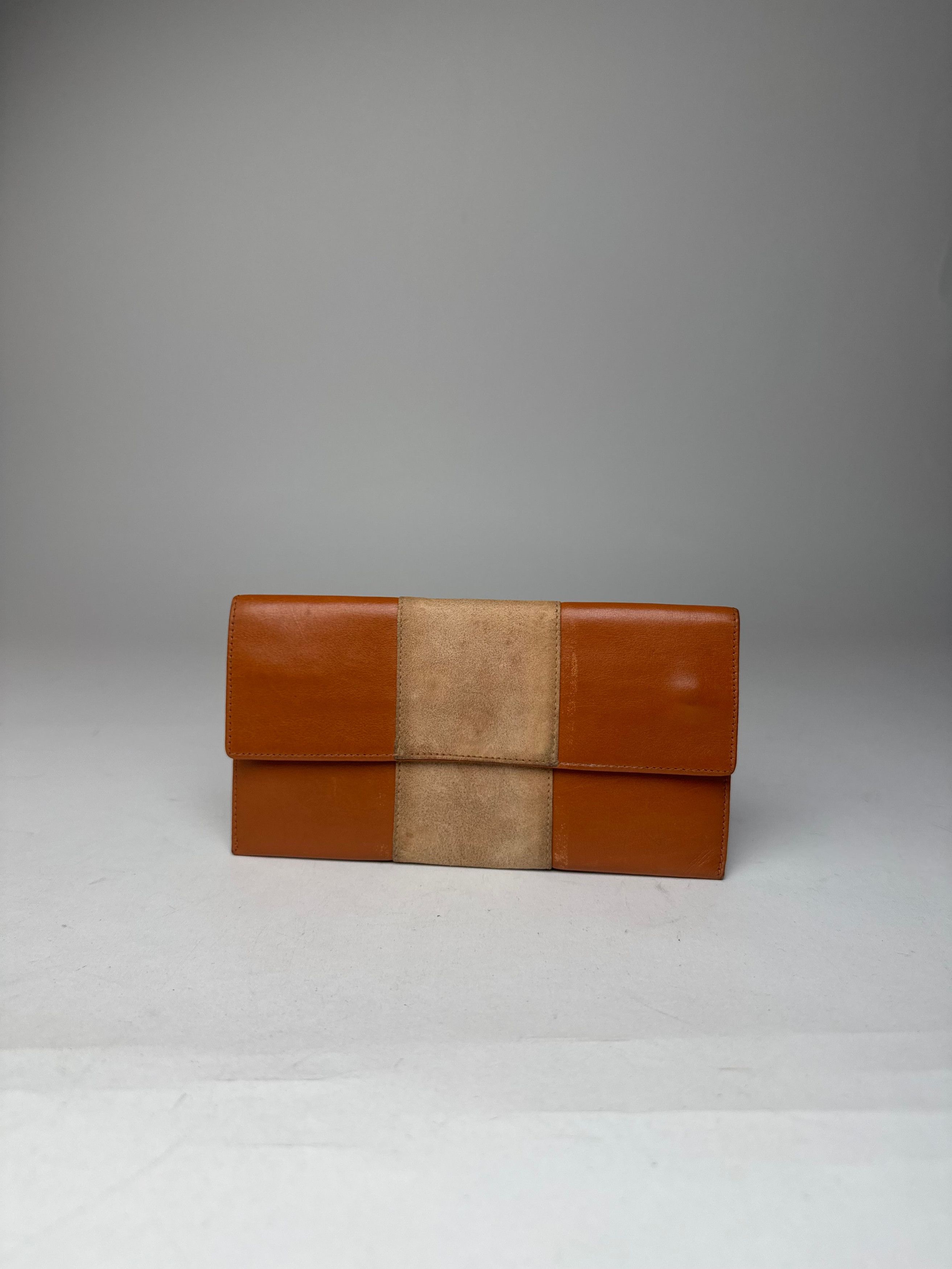 Dior Vintage Leather Suede ID Holder Orange-Brown Beige Size ONE SIZE - 9 Thumbnail