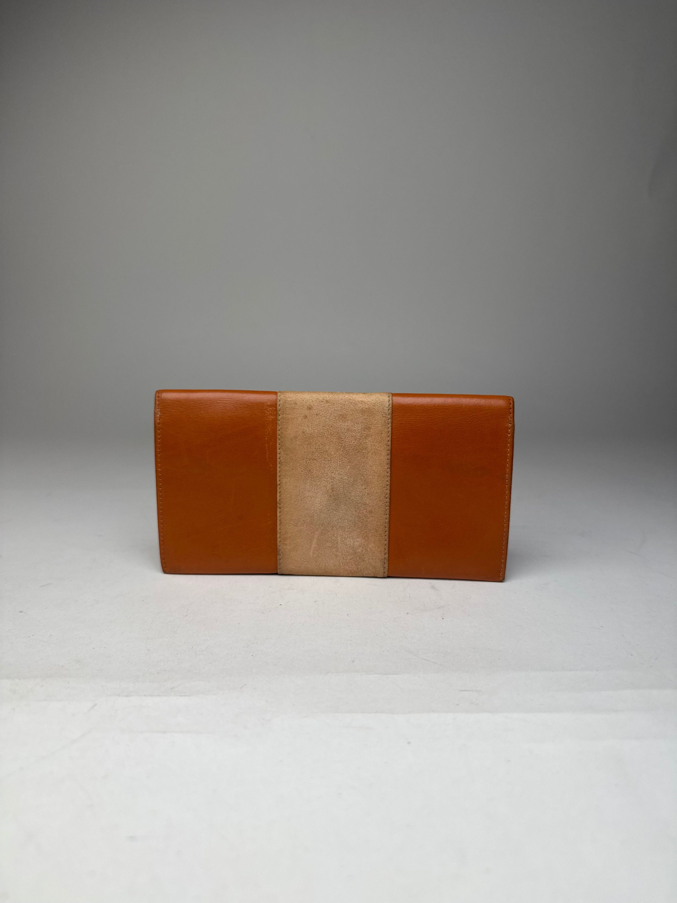 Dior Vintage Leather Suede ID Holder Orange-Brown Beige Size ONE SIZE - 10 Thumbnail