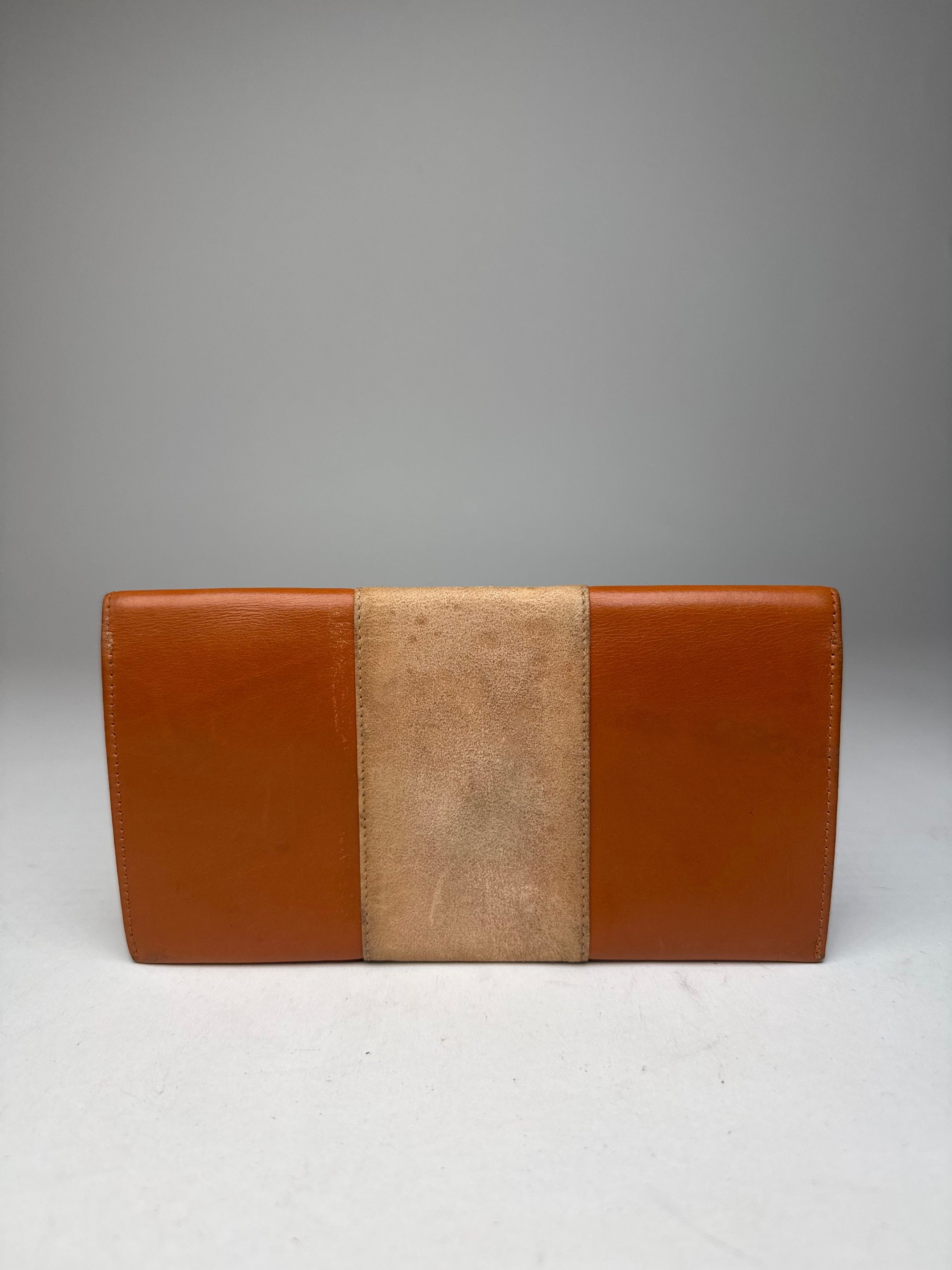 Dior Vintage Leather Suede ID Holder Orange-Brown Beige Size ONE SIZE - 2 Thumbnail