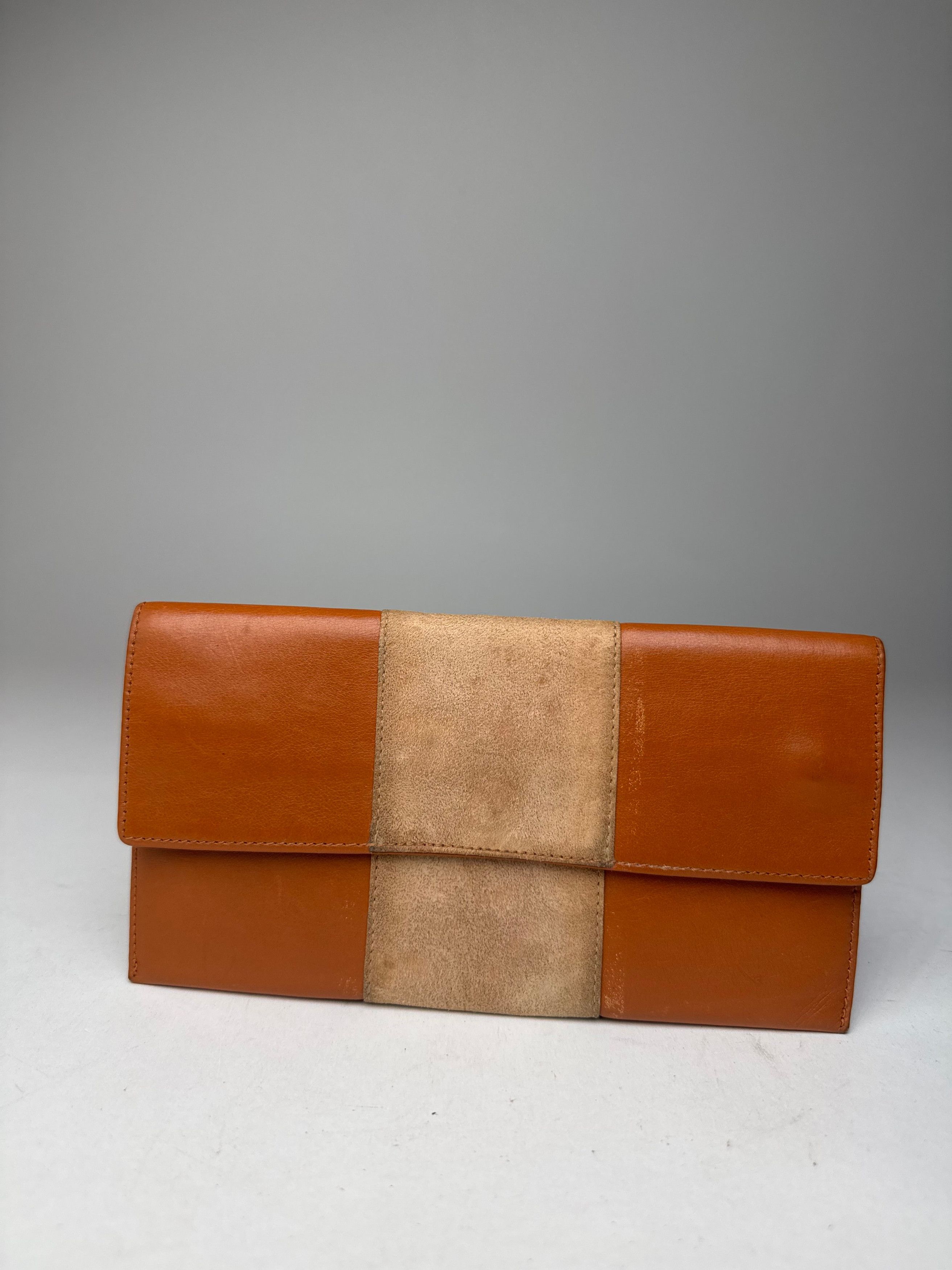Dior Vintage Leather Suede ID Holder Orange-Brown Beige Size ONE SIZE - 5 Thumbnail