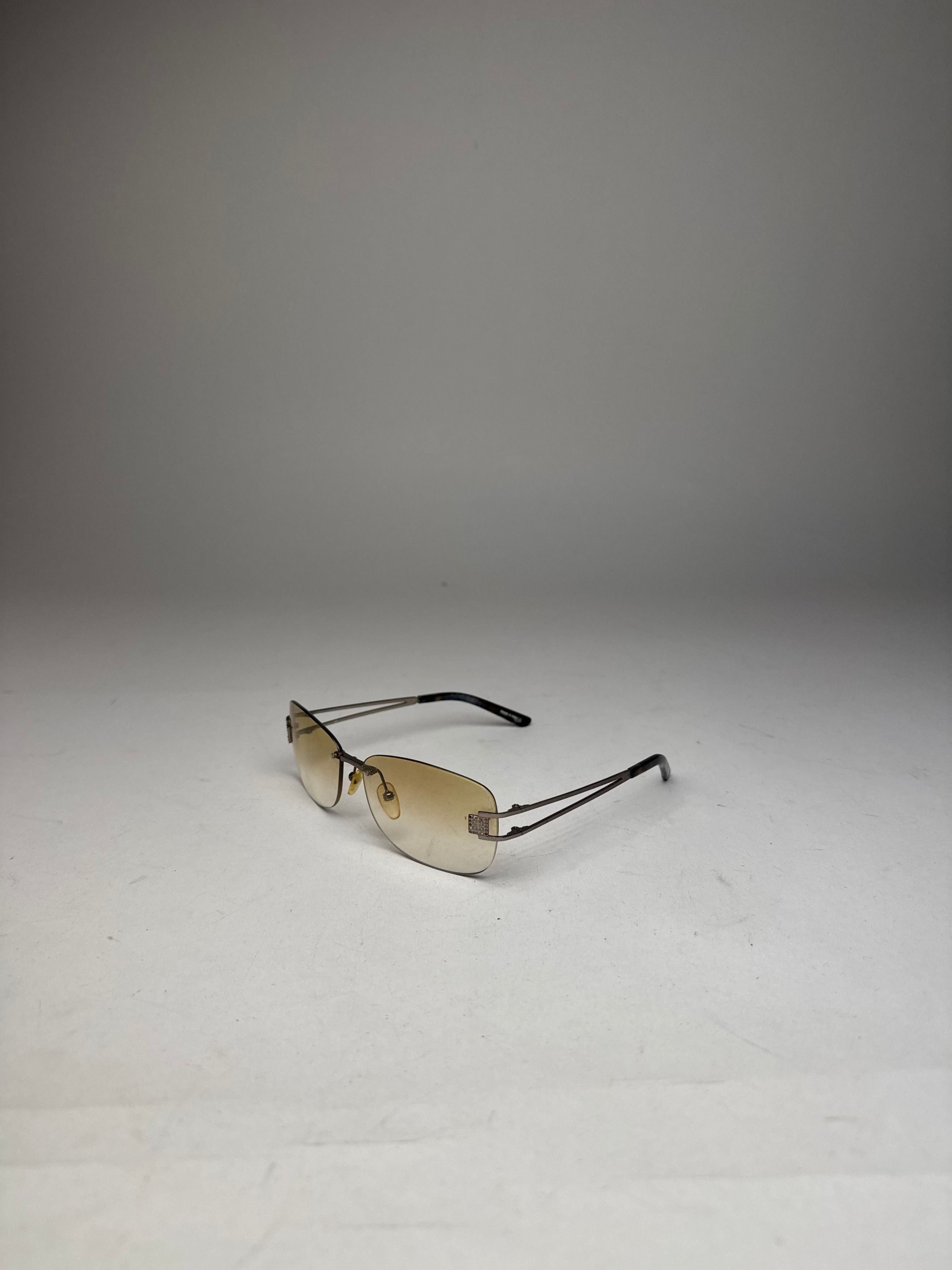 Givenchy Vintage Rimless Sunglasses Silver Brown Size ONE SIZE - 12 Thumbnail