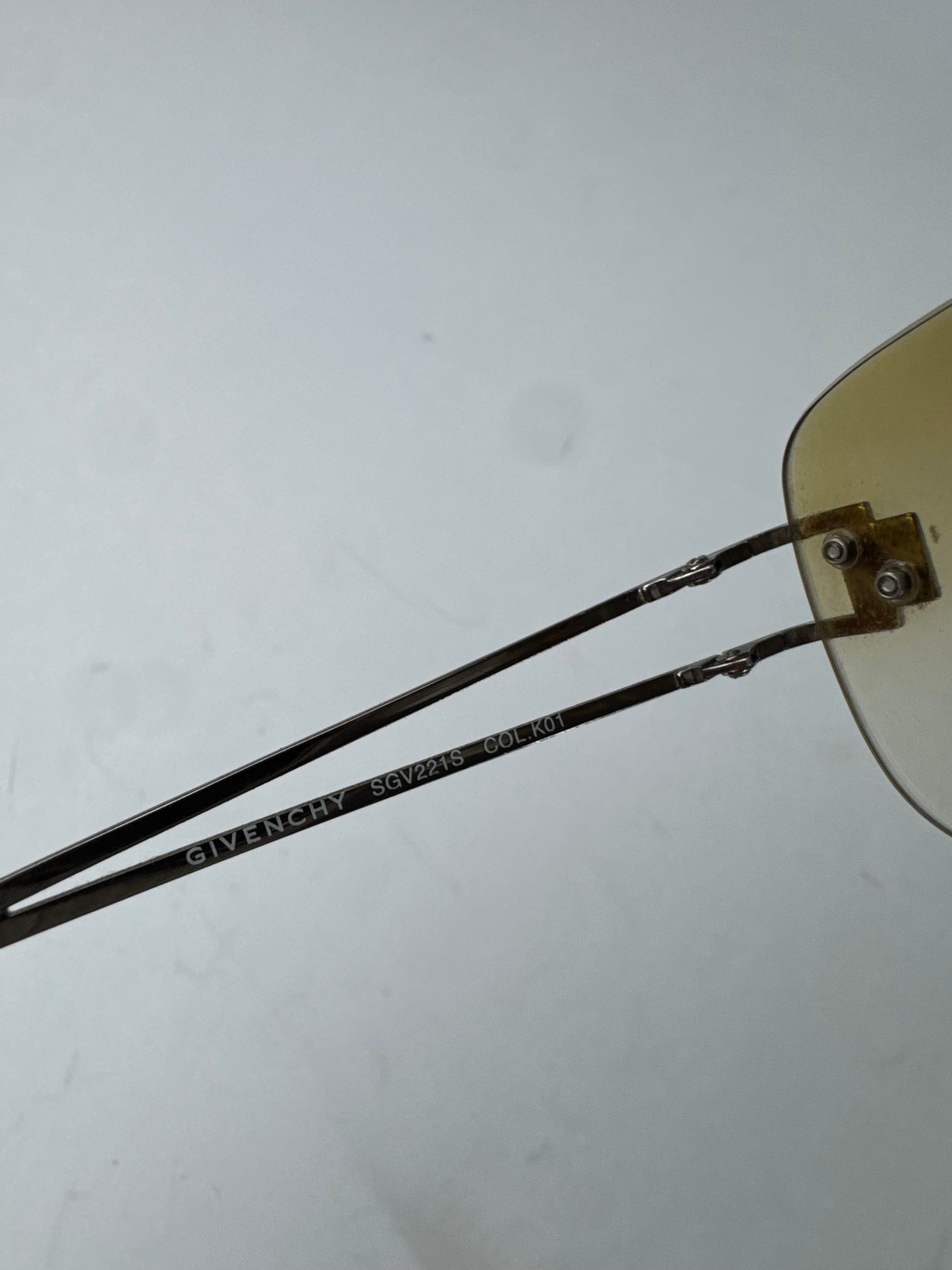 Givenchy Vintage Rimless Sunglasses Silver Brown Size ONE SIZE - 8 Thumbnail
