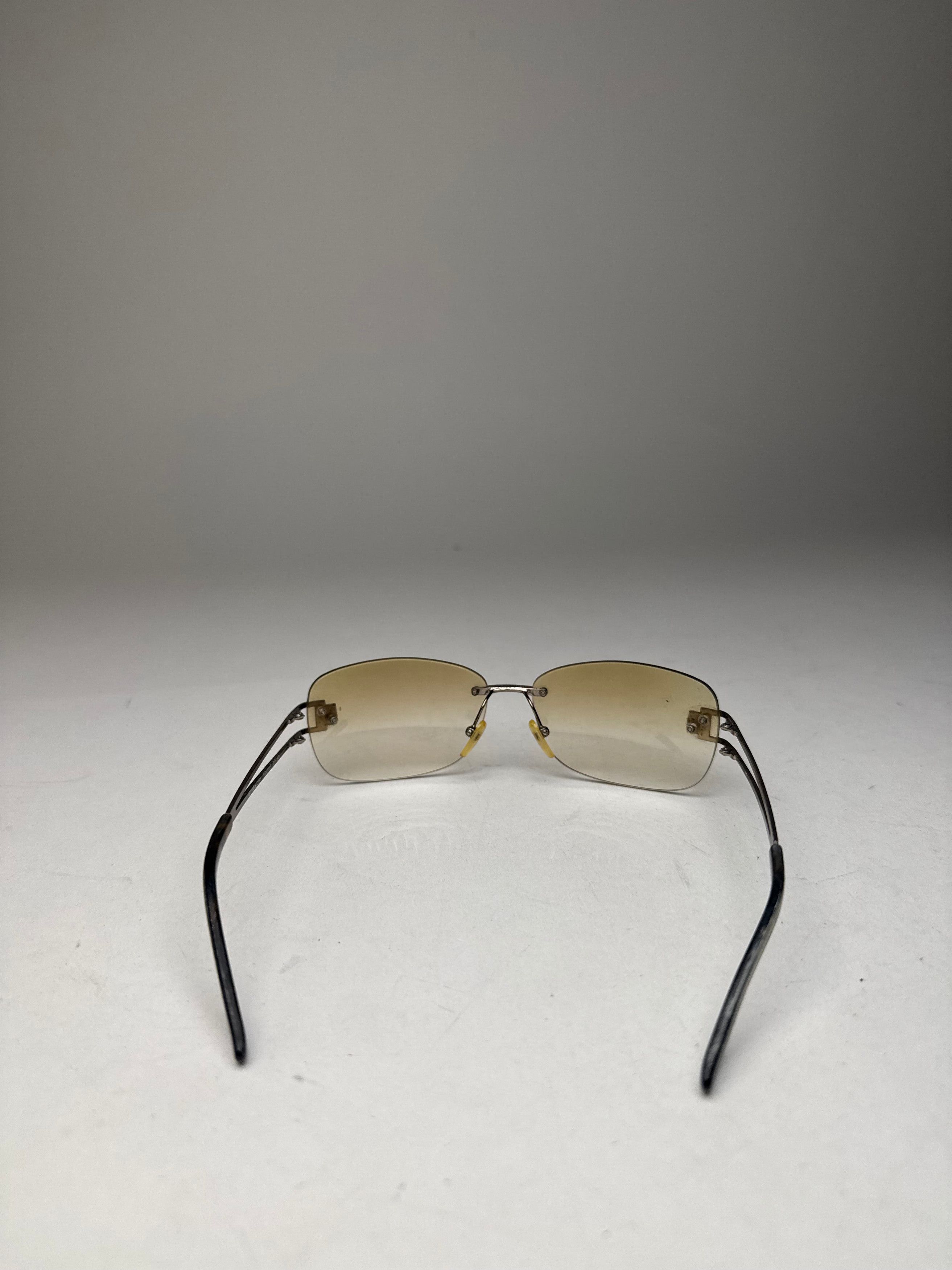 Givenchy Vintage Rimless Sunglasses Silver Brown Size ONE SIZE - 4 Thumbnail