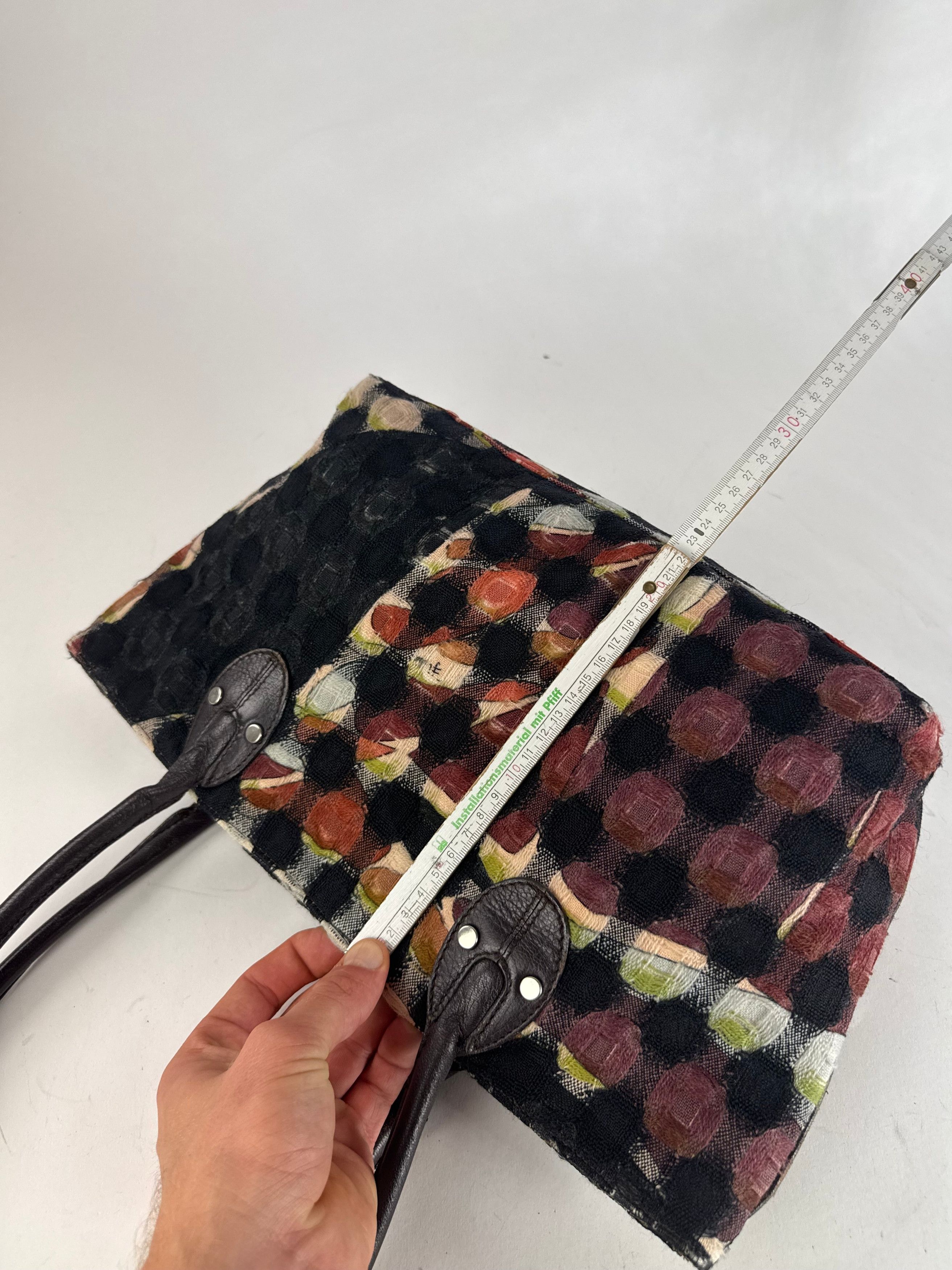 Emilio Pucci Vintage Wool Leather Handbag Brown / Black / Orange Size ONE SIZE - 12 Thumbnail