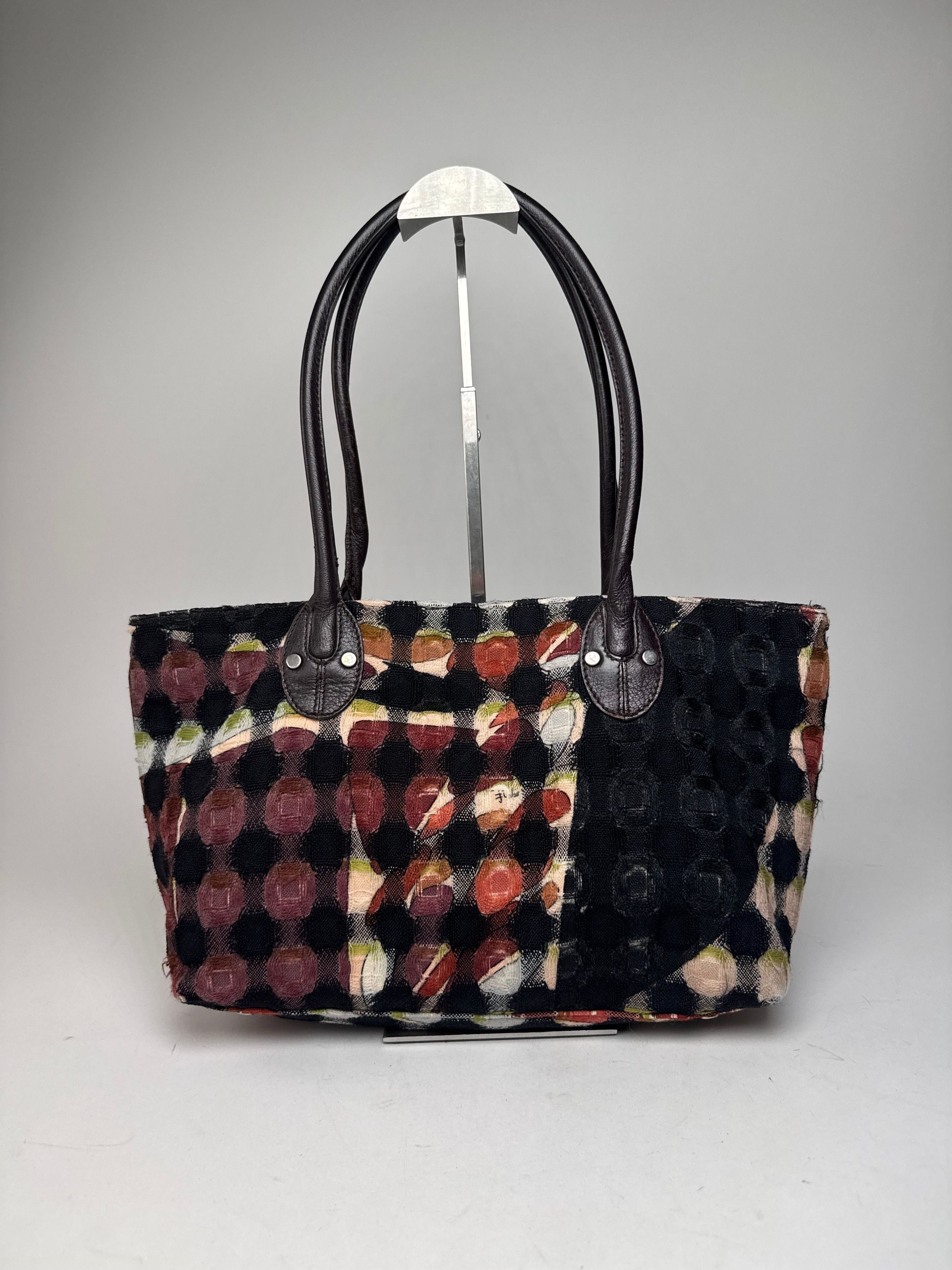 Emilio Pucci Vintage Wool Leather Handbag Brown / Black / Orange Size ONE SIZE - 8 Thumbnail