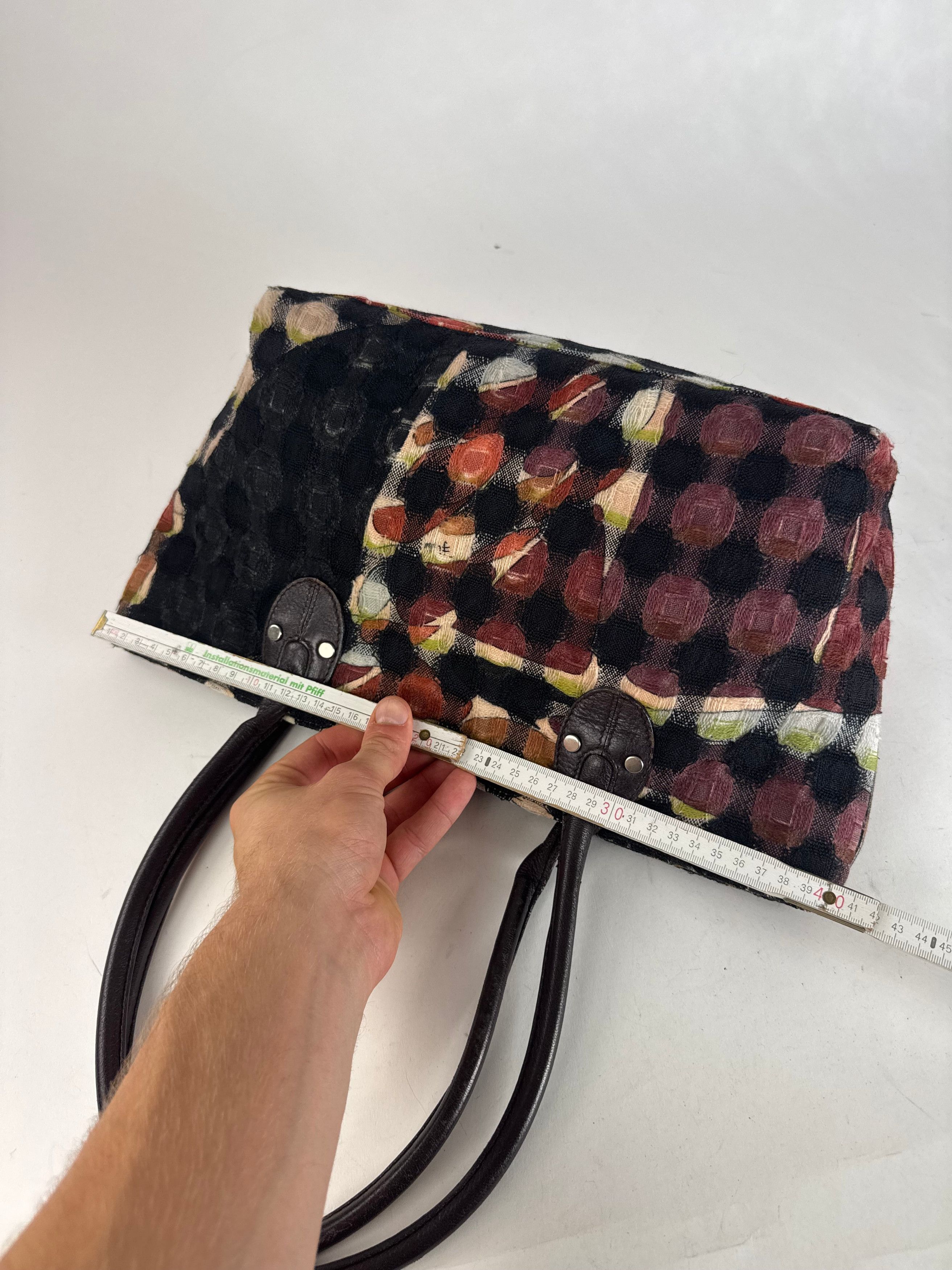 Emilio Pucci Vintage Wool Leather Handbag Brown / Black / Orange Size ONE SIZE - 11 Thumbnail