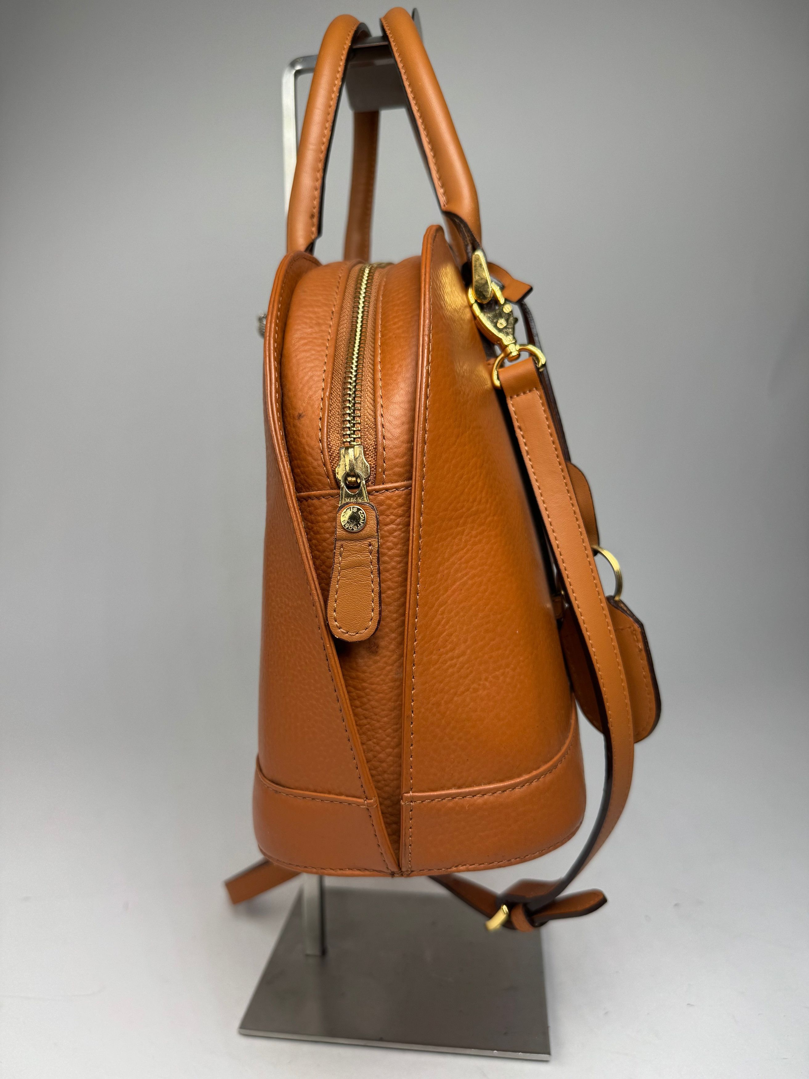 Courreges Vintage 2Way Leather Handbag Orange Brown Size ONE SIZE - 6 Thumbnail