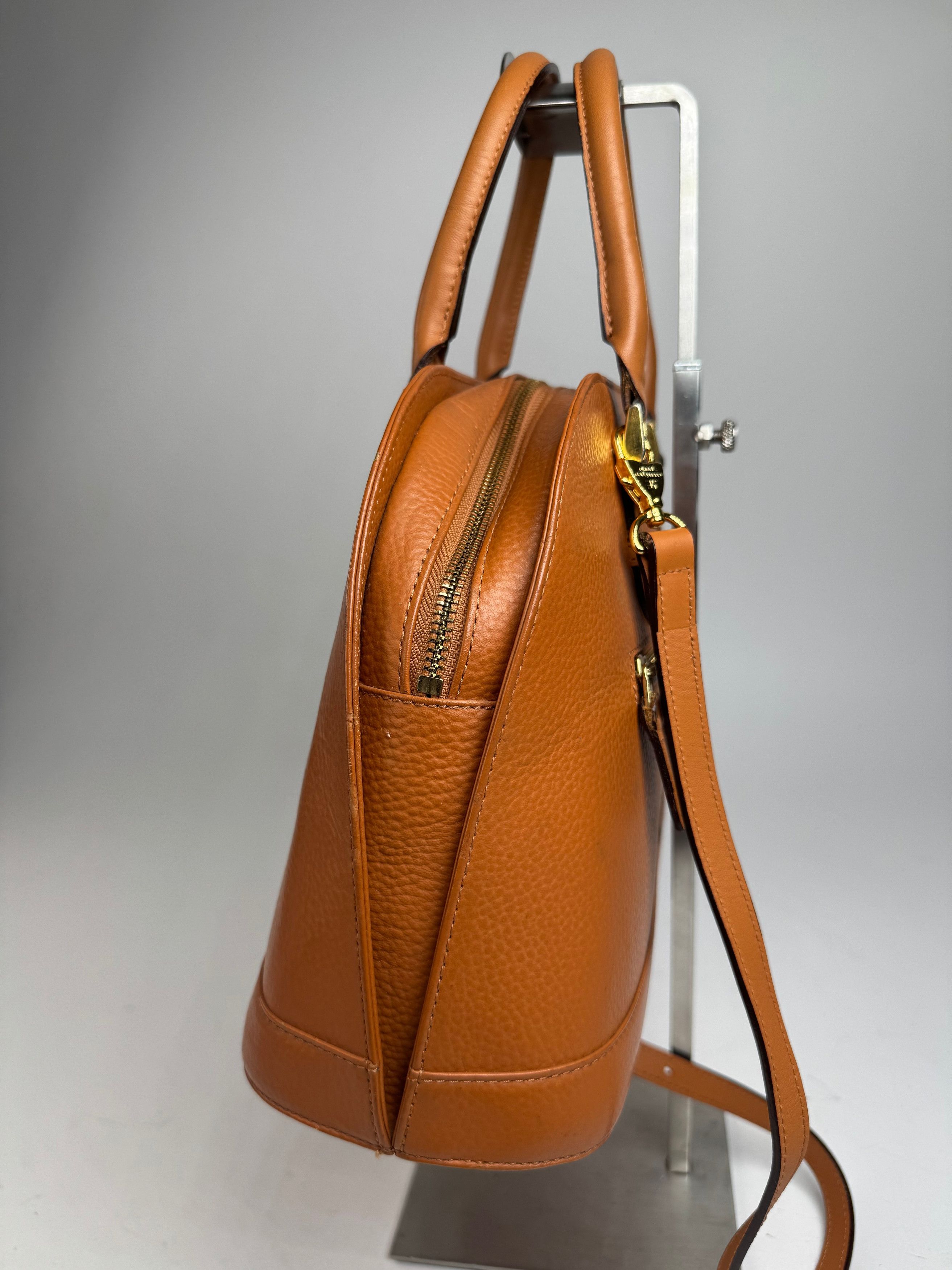 Courreges Vintage 2Way Leather Handbag Orange Brown Size ONE SIZE - 8 Thumbnail