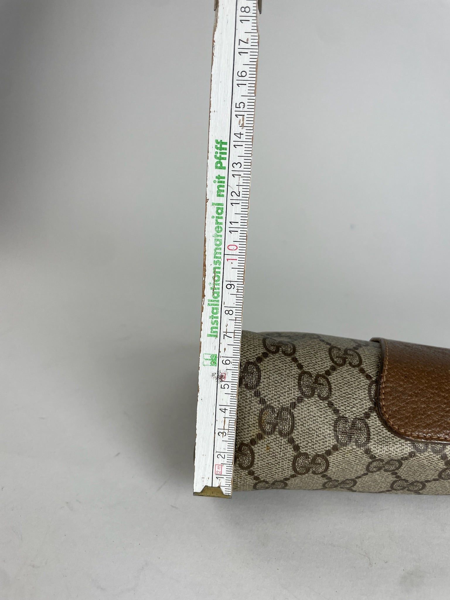Gucci Vintage Ophidia Leather Clutch Grey Brown Size ONE SIZE - 12 Thumbnail