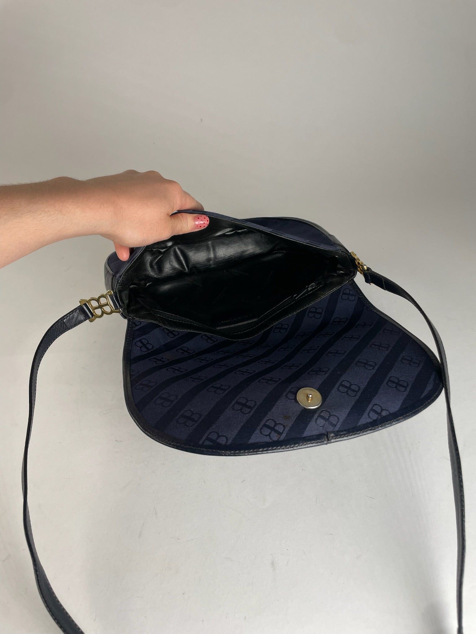 Balenciaga Vintage Monogram Bag Navy Black Size ONE SIZE - 5 Thumbnail