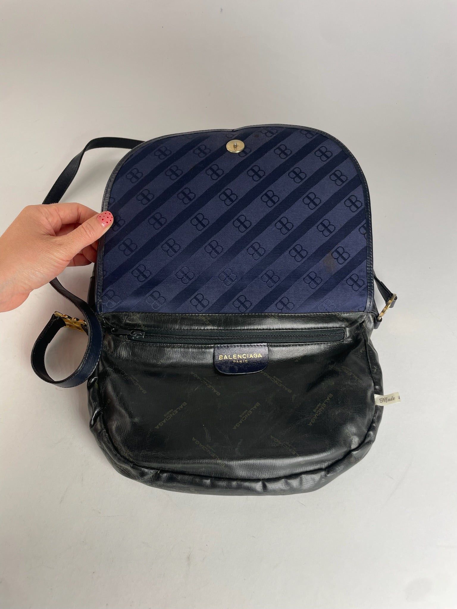 Balenciaga Vintage Monogram Bag Navy Black Size ONE SIZE - 4 Thumbnail
