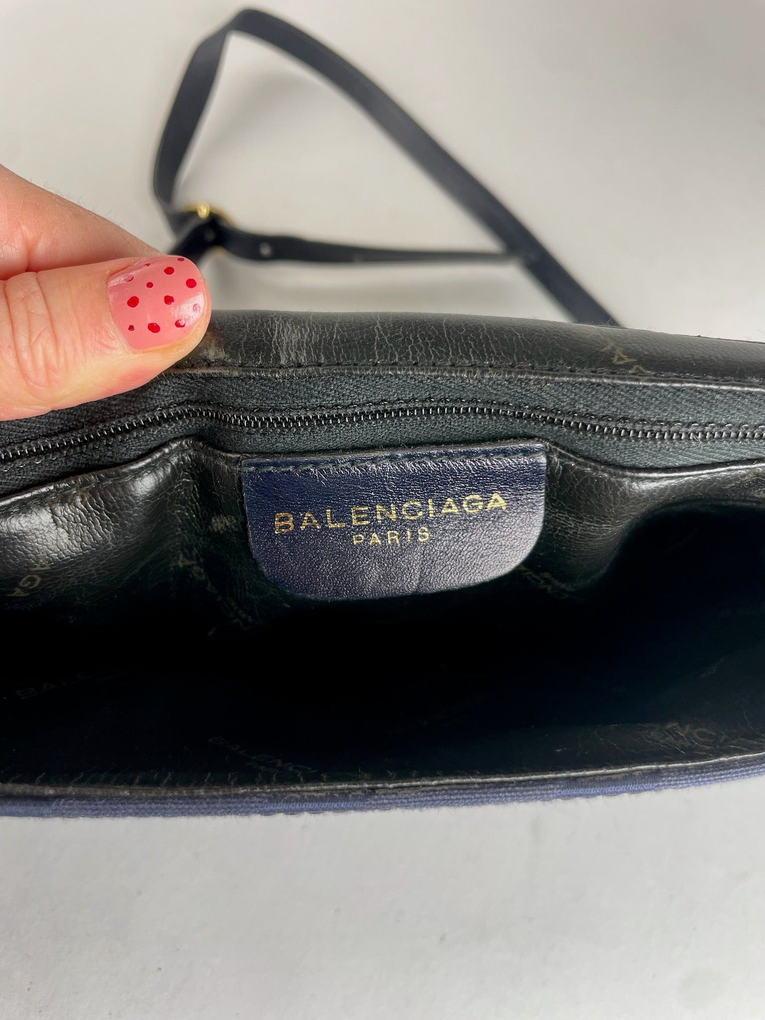 Balenciaga Vintage Monogram Bag Navy Black Size ONE SIZE - 3 Thumbnail