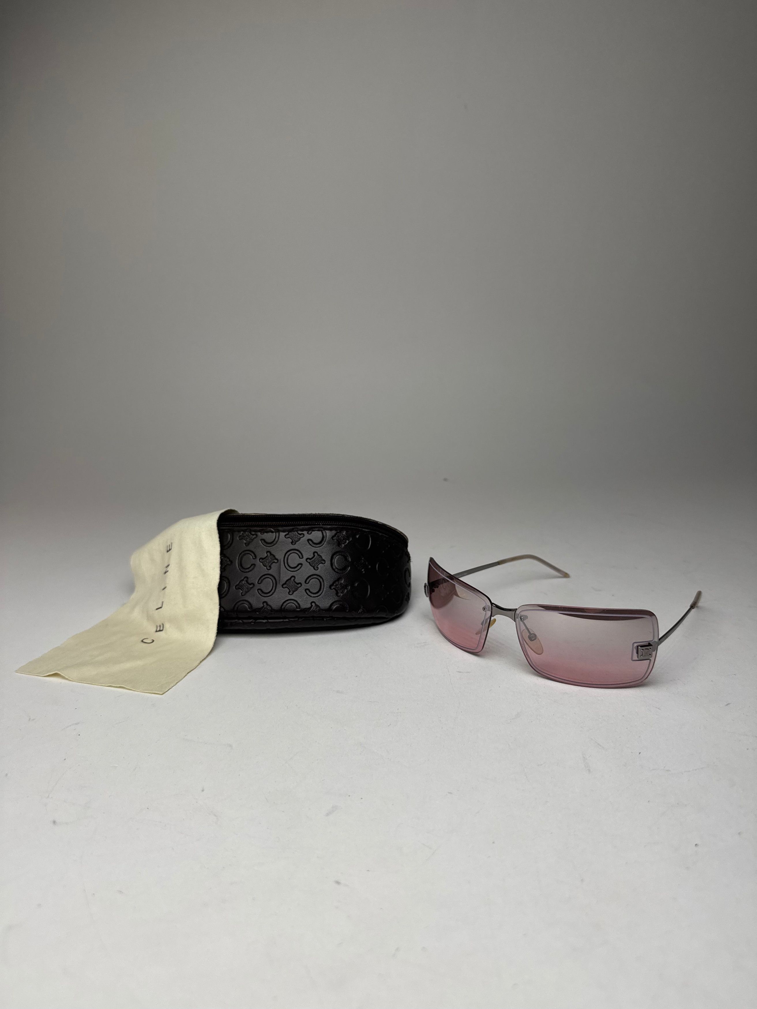 Celine Vintage Paris rimless Sunglasses silver Purple Size ONE SIZE - 2 Thumbnail