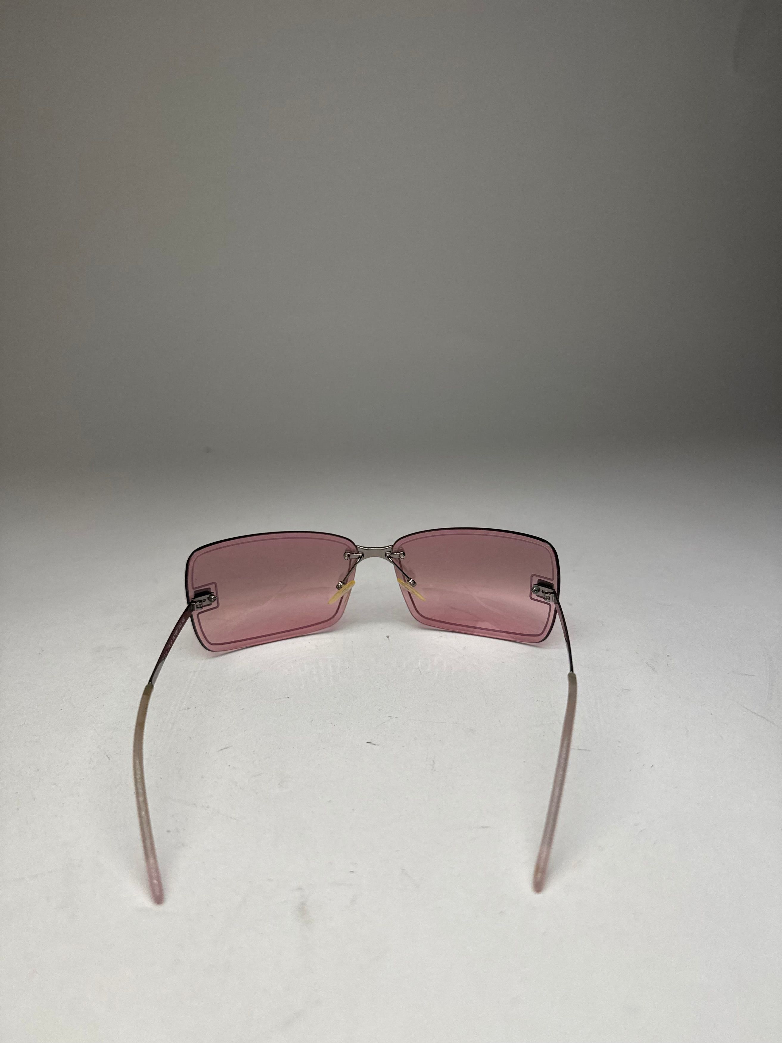 Celine Vintage Paris rimless Sunglasses silver Purple Size ONE SIZE - 7 Thumbnail