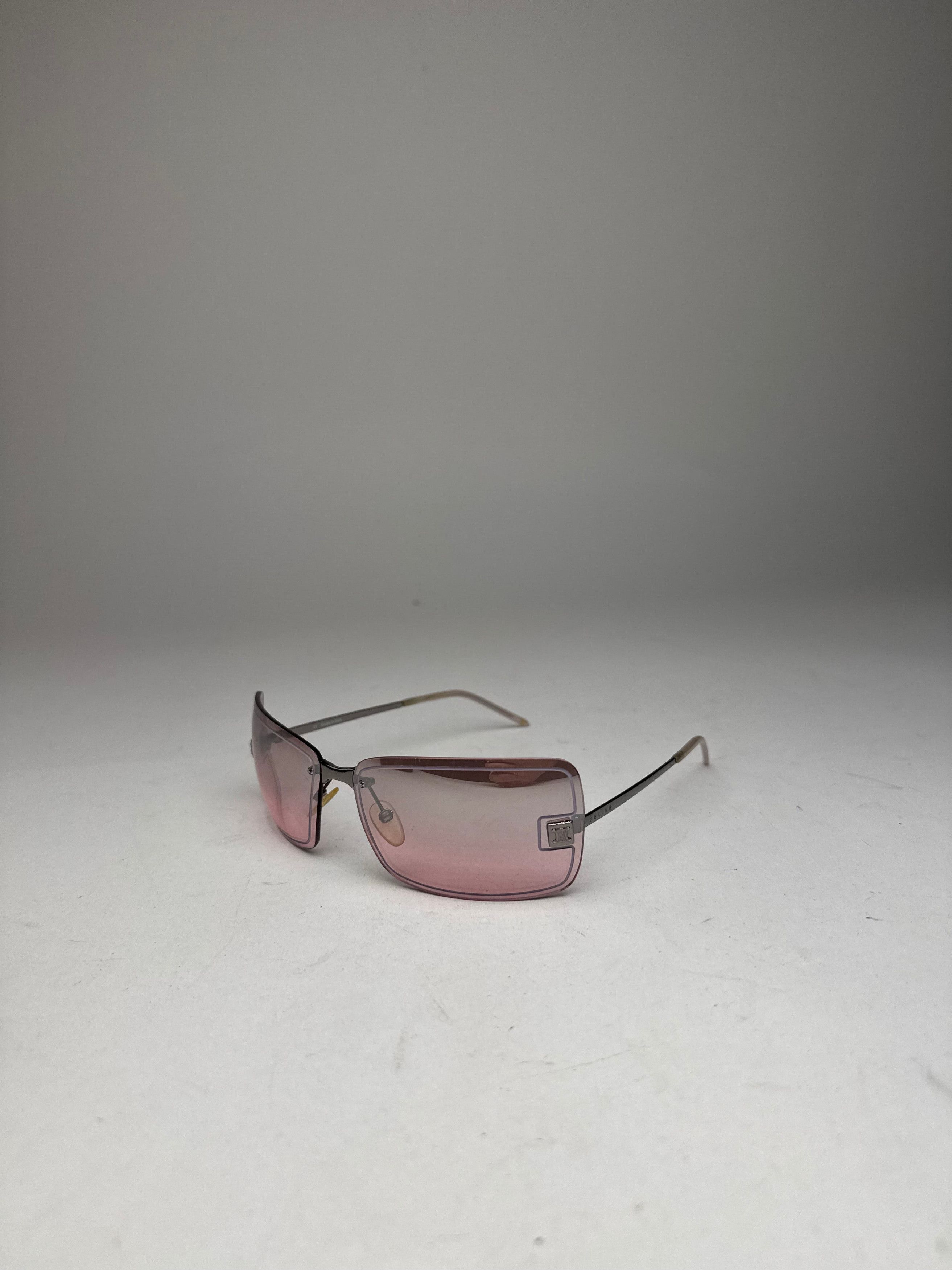 Celine Vintage Paris rimless Sunglasses silver Purple Size ONE SIZE - 8 Thumbnail