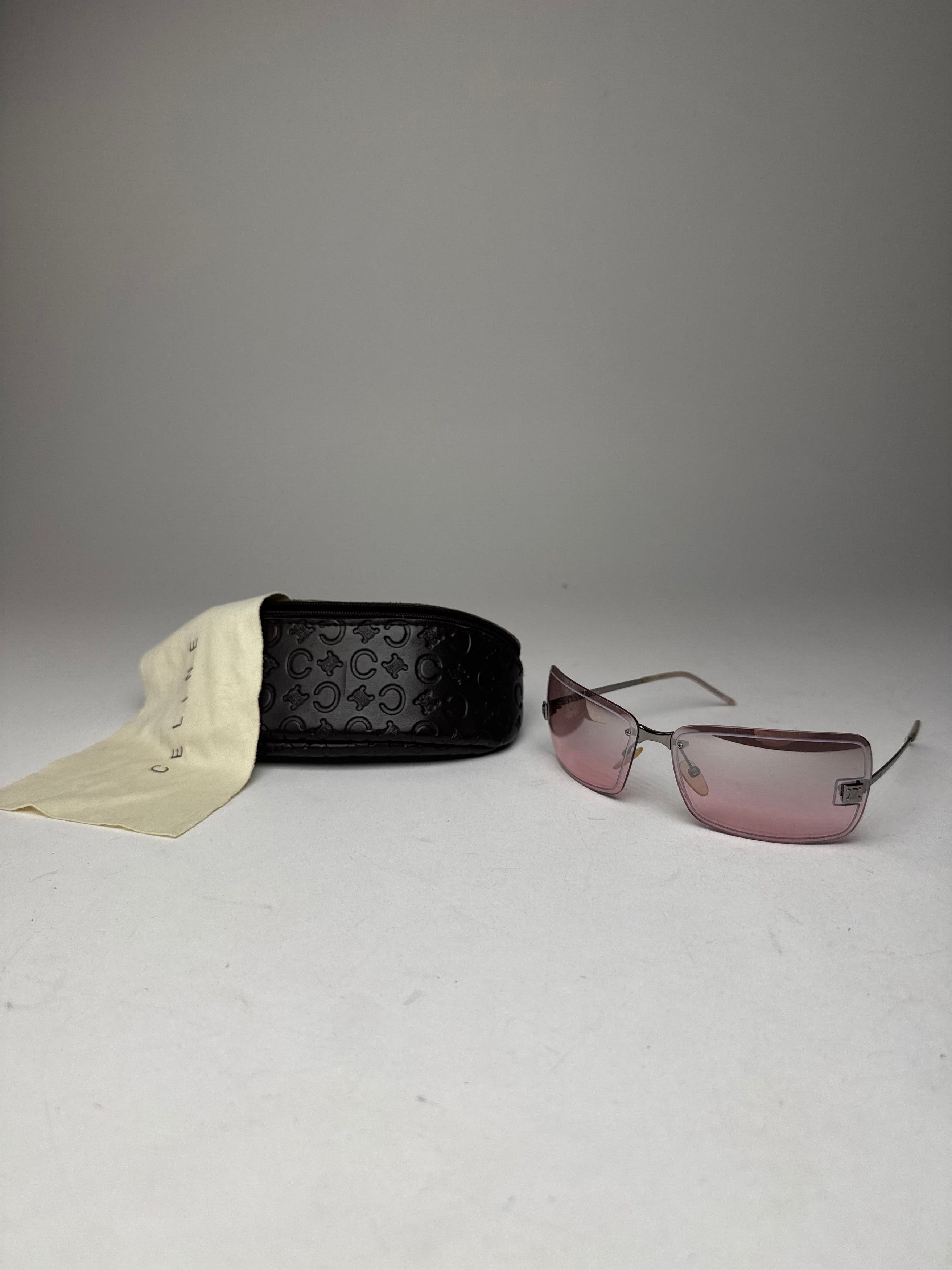 Celine Vintage Paris rimless Sunglasses silver Purple Size ONE SIZE - 9 Thumbnail