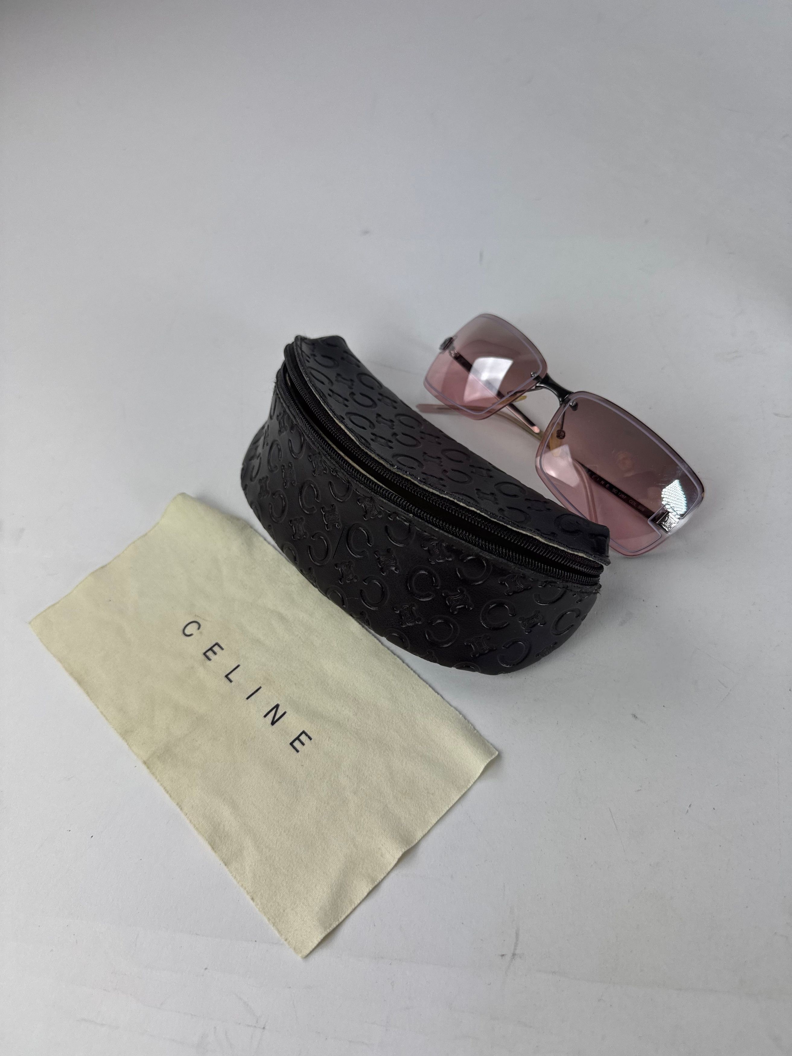 Celine Vintage Paris rimless Sunglasses silver Purple Size ONE SIZE - 13 Thumbnail