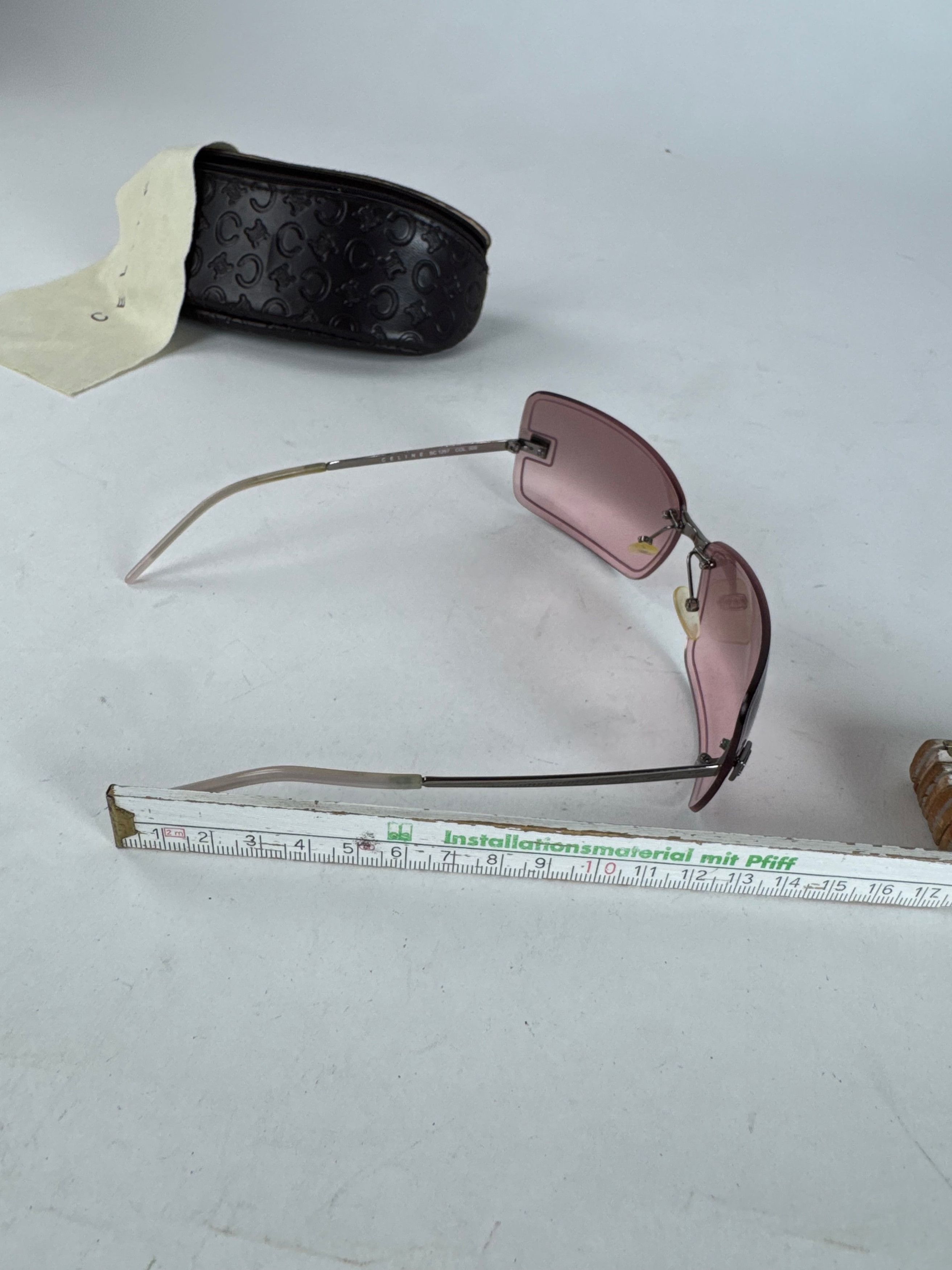 Celine Vintage Paris rimless Sunglasses silver Purple Size ONE SIZE - 11 Thumbnail