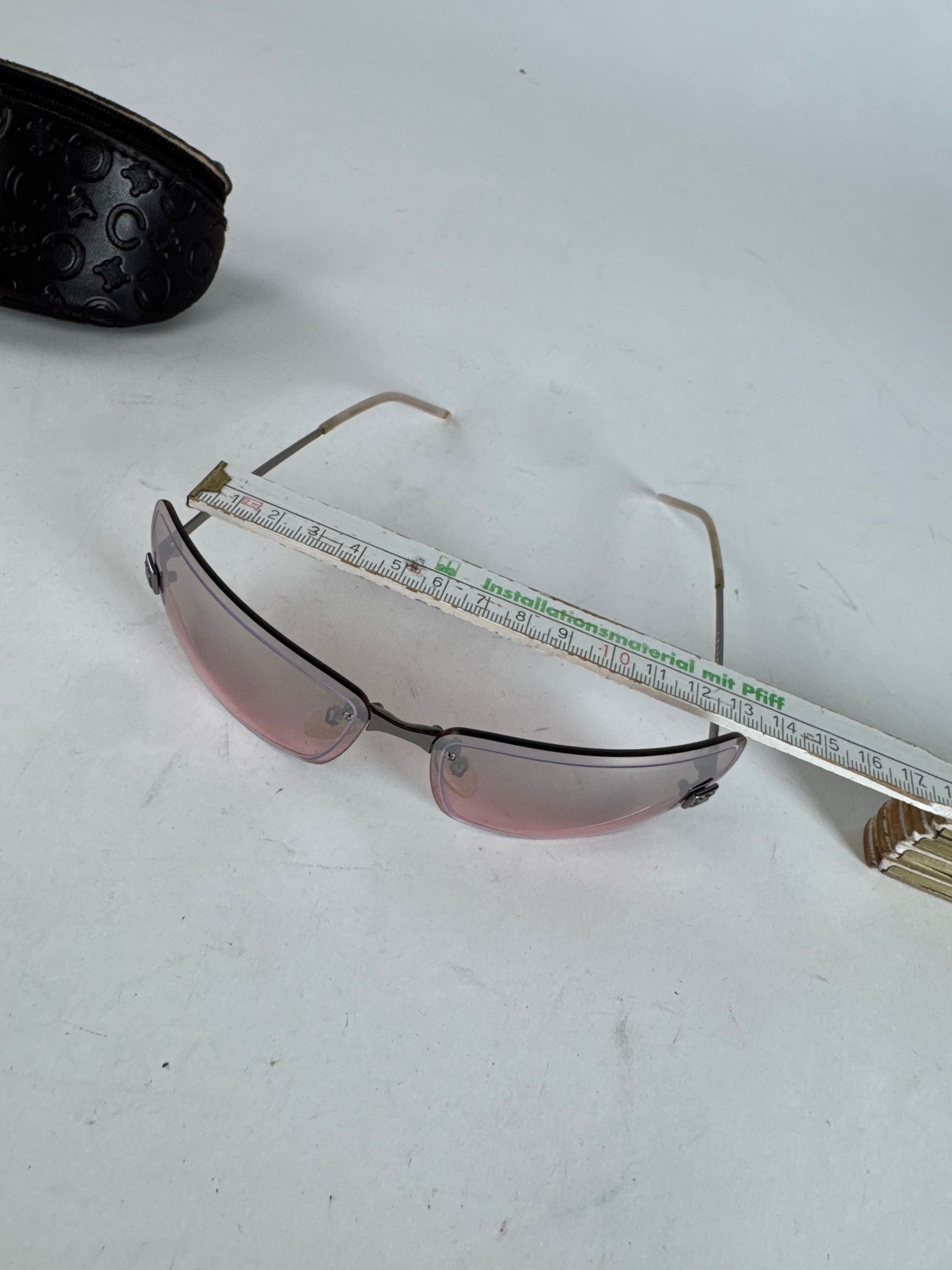 Celine Vintage Paris rimless Sunglasses silver Purple Size ONE SIZE - 10 Thumbnail