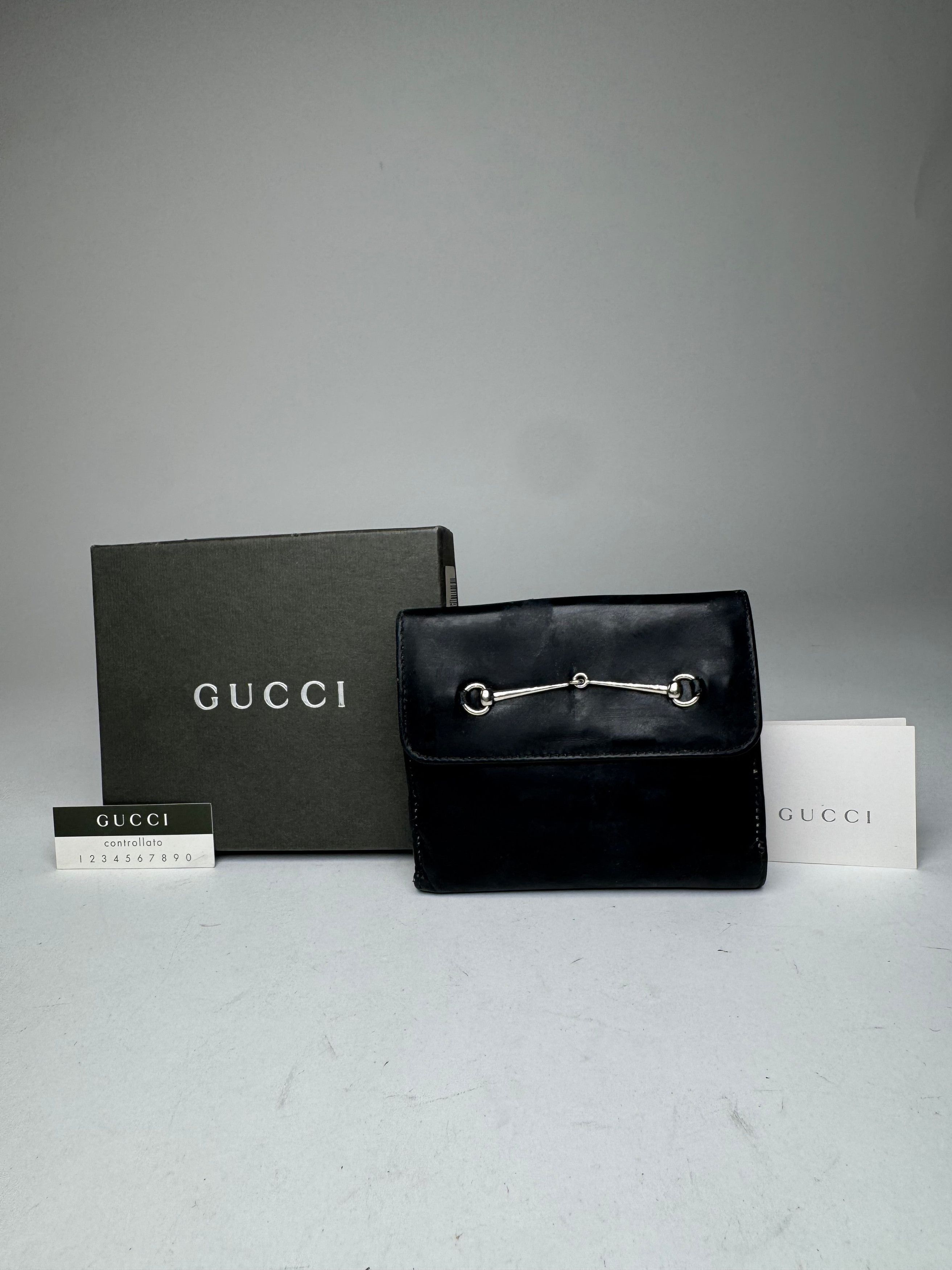 Gucci Vintage Patent Leather Horsebit Wallet Black Size ONE SIZE - 13 Thumbnail