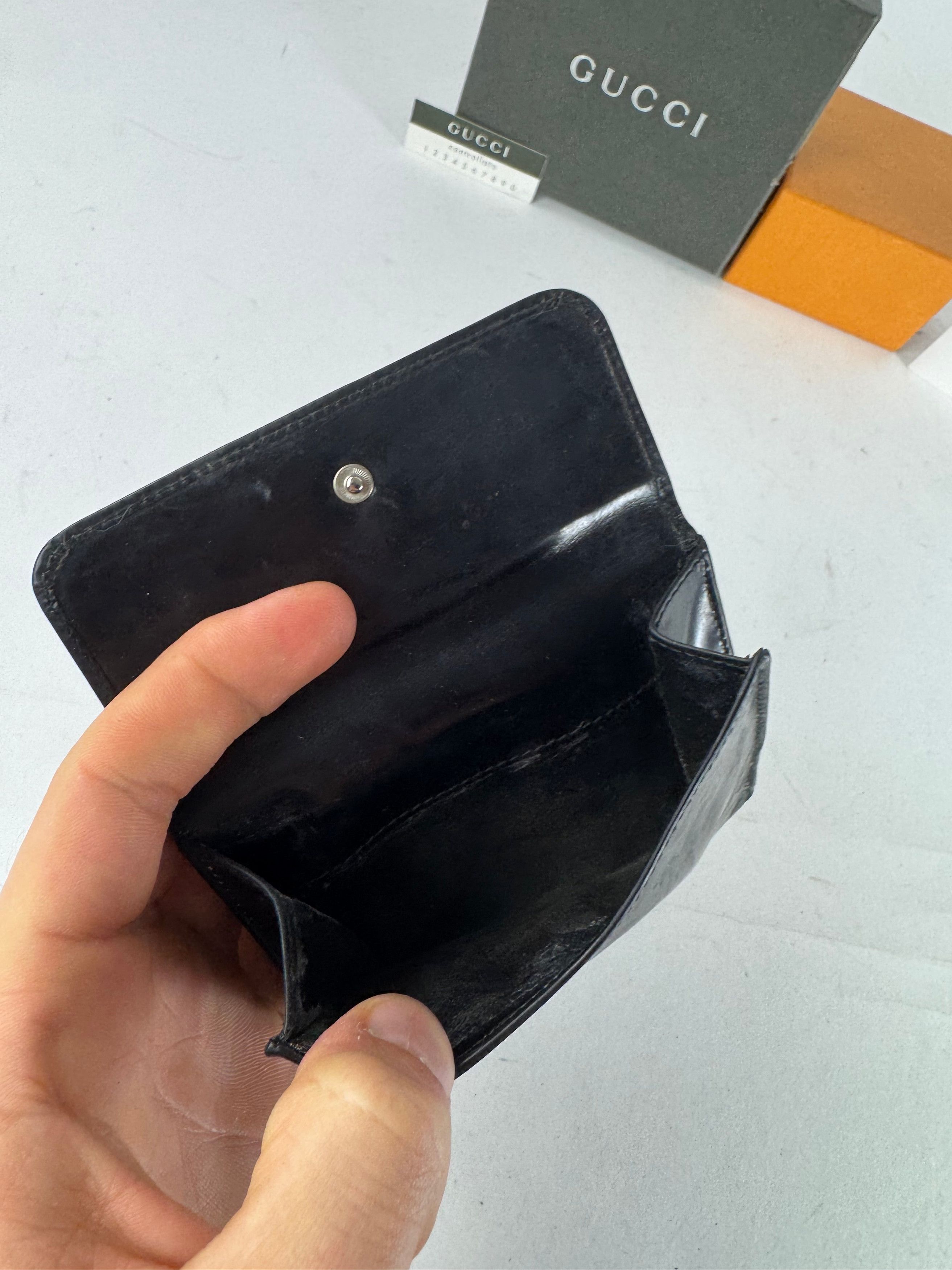Gucci Vintage Patent Leather Horsebit Wallet Black Size ONE SIZE - 3 Thumbnail