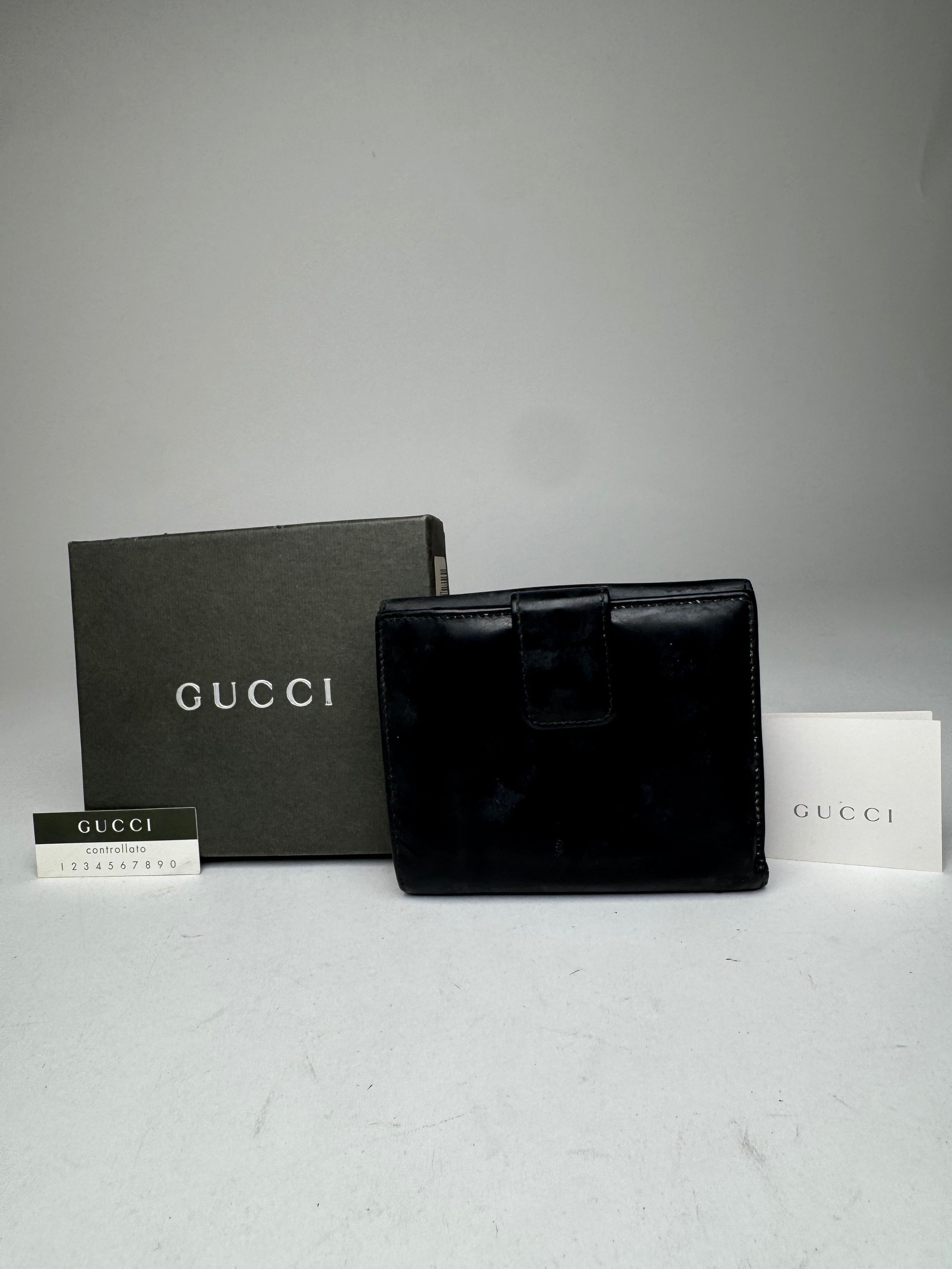 Gucci Vintage Patent Leather Horsebit Wallet Black Size ONE SIZE - 2 Thumbnail