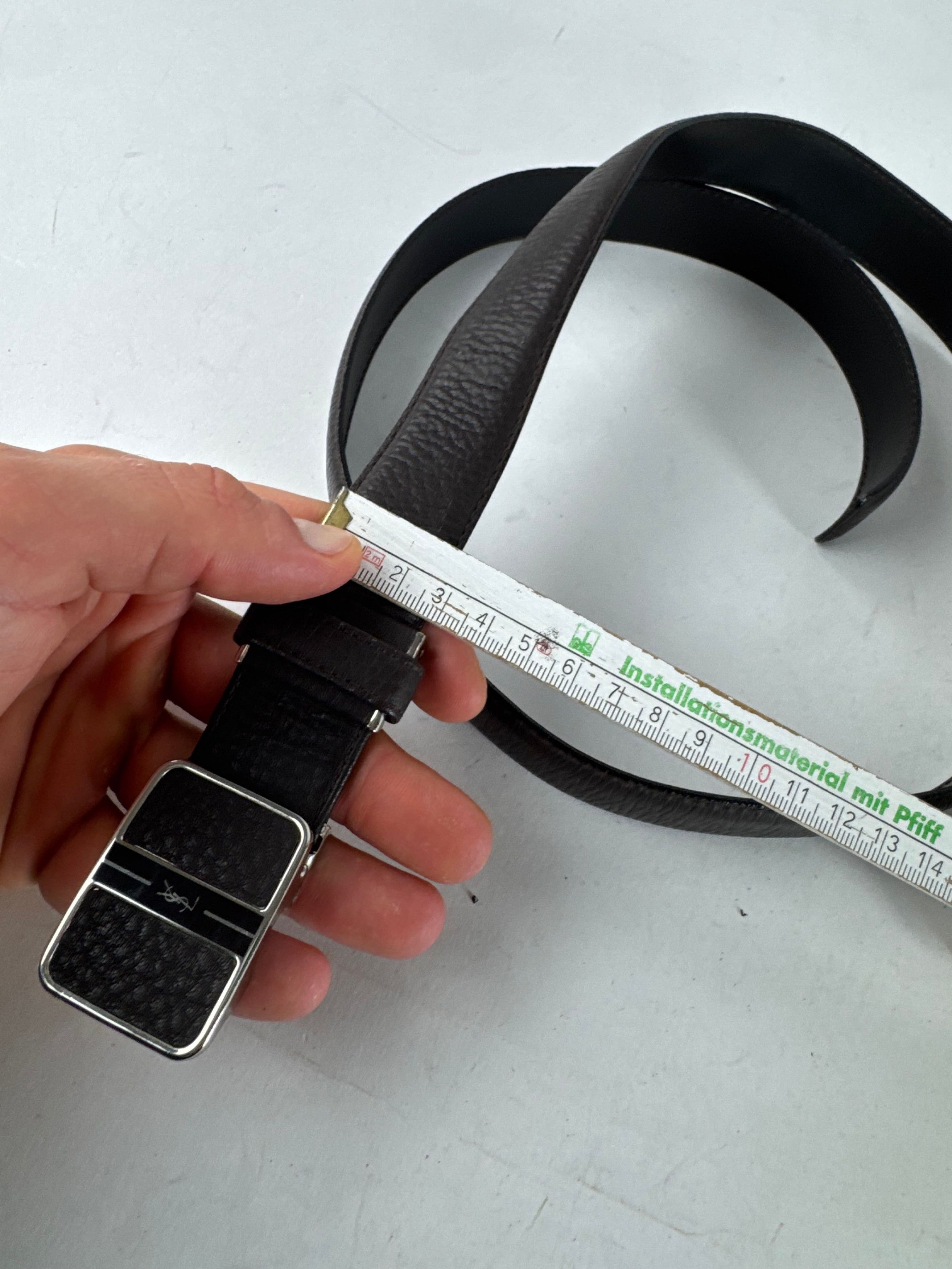 Other Vintage Yves Saint Laurent Snake Emblossed Leather Belt Blac Size ONE SIZE - 10 Thumbnail