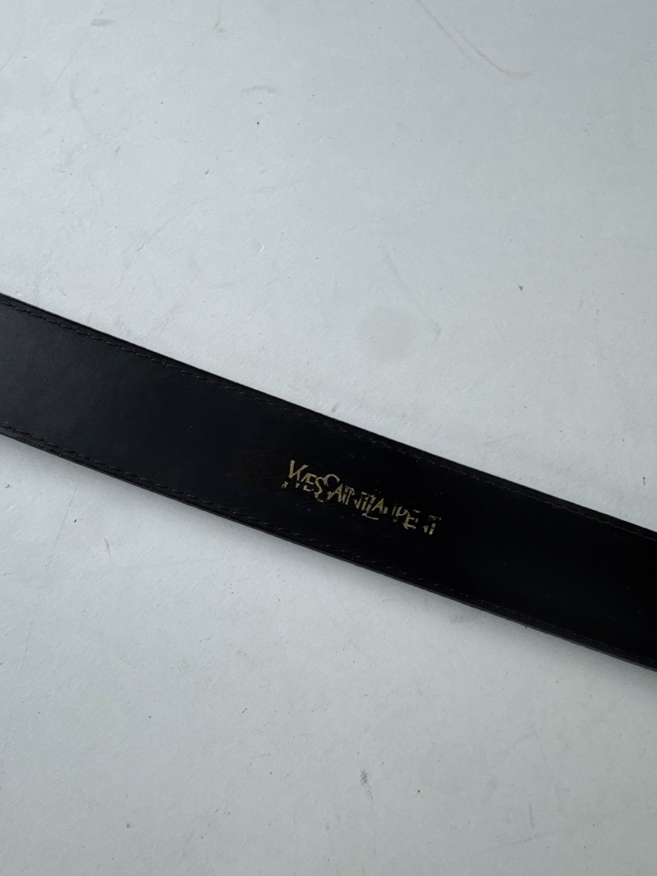 Other Vintage Yves Saint Laurent Snake Emblossed Leather Belt Blac Size ONE SIZE - 5 Thumbnail