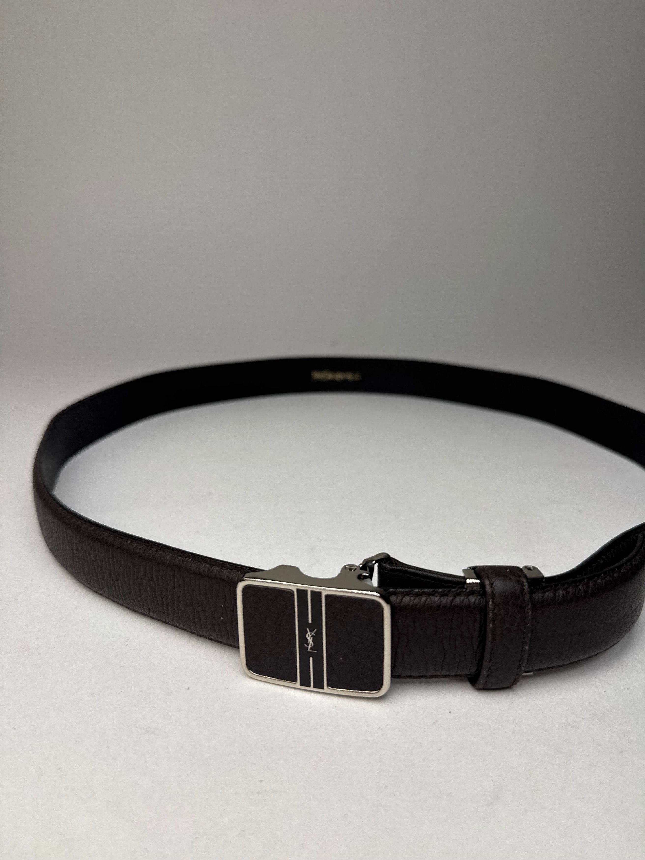 Other Vintage Yves Saint Laurent Snake Emblossed Leather Belt Blac Size ONE SIZE - 2 Thumbnail