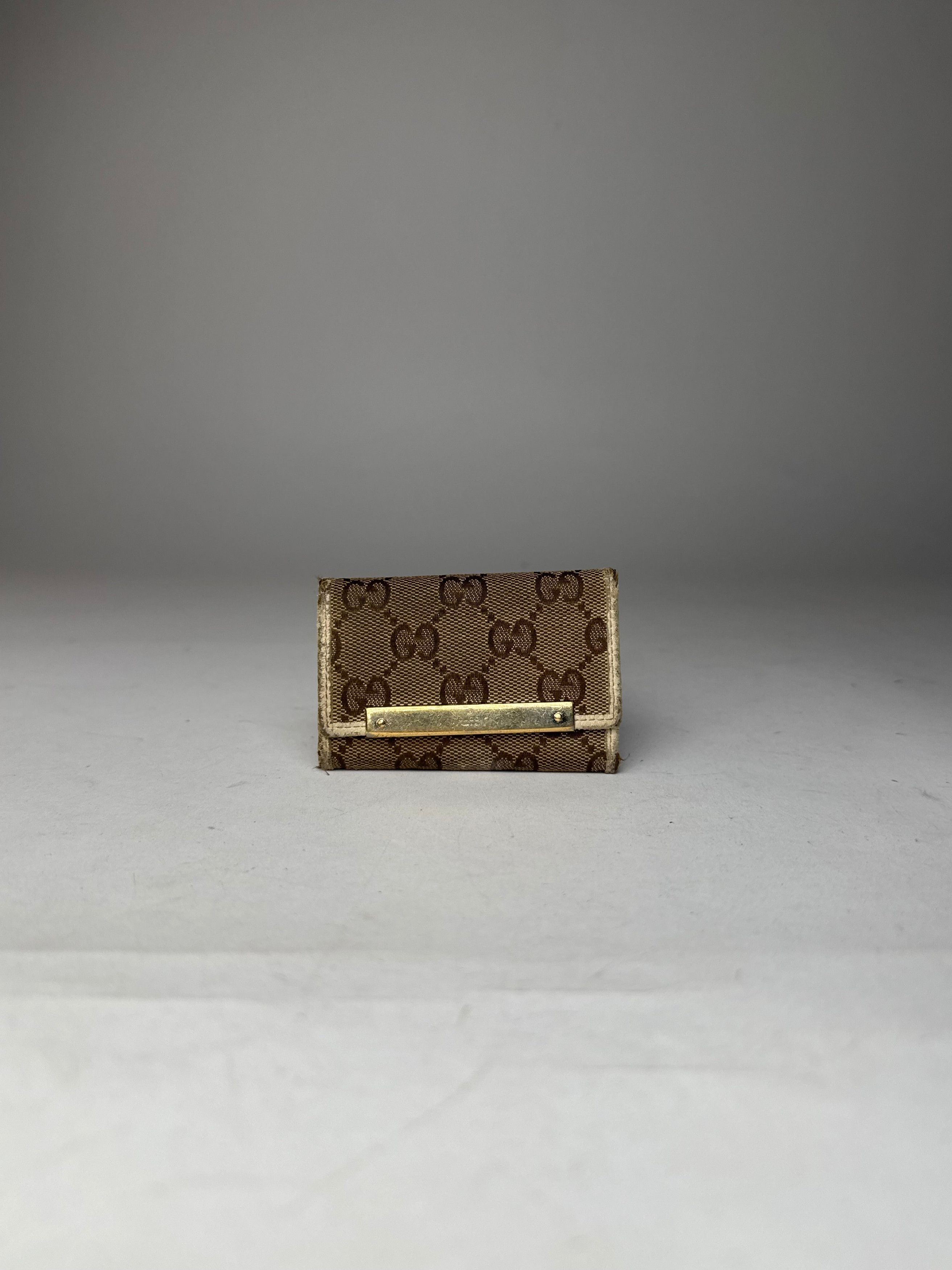 Gucci Vintage Monogram Card Holder Brown white Size ONE SIZE - 11 Thumbnail