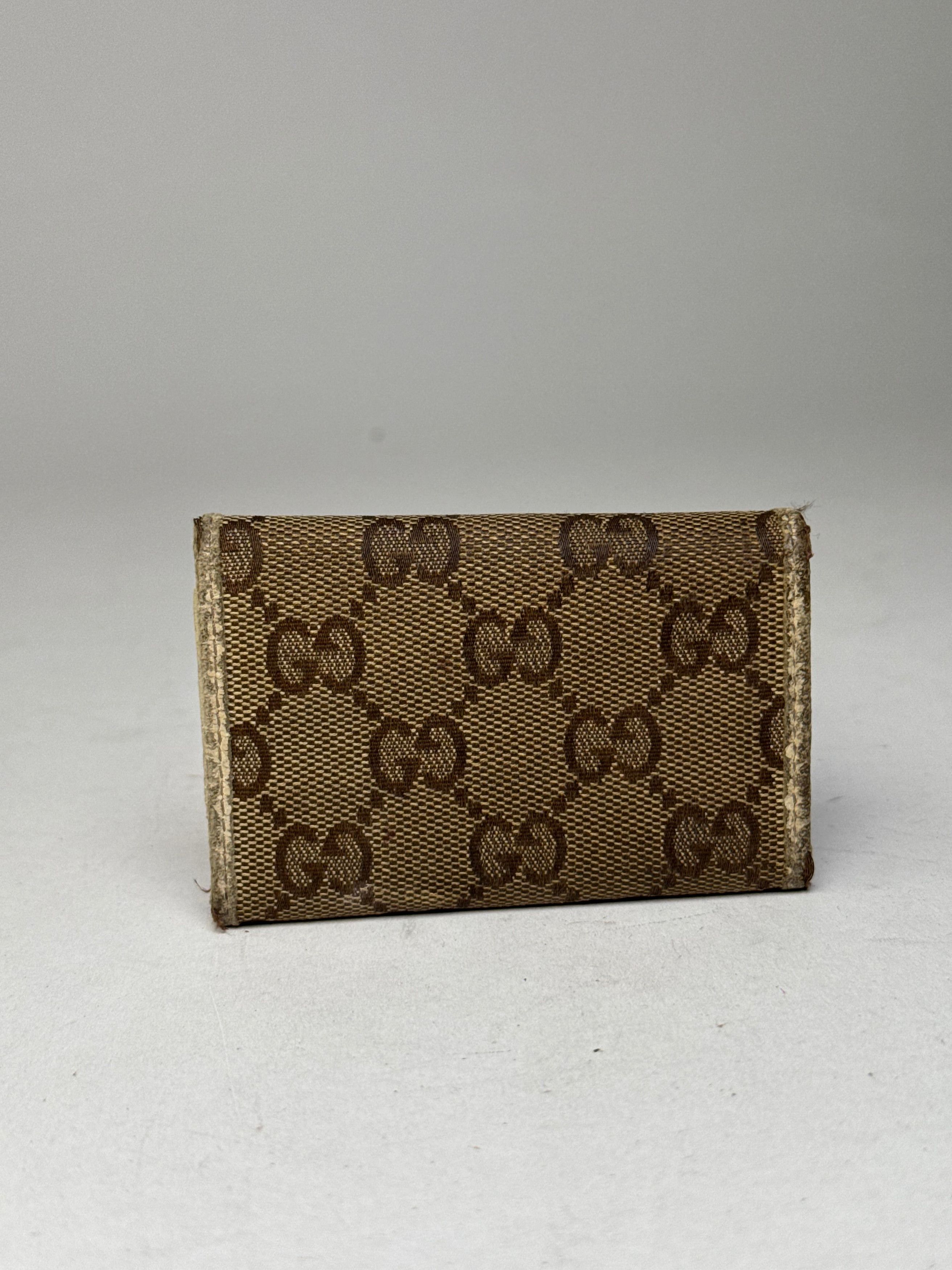 Gucci Vintage Monogram Card Holder Brown white Size ONE SIZE - 2 Thumbnail