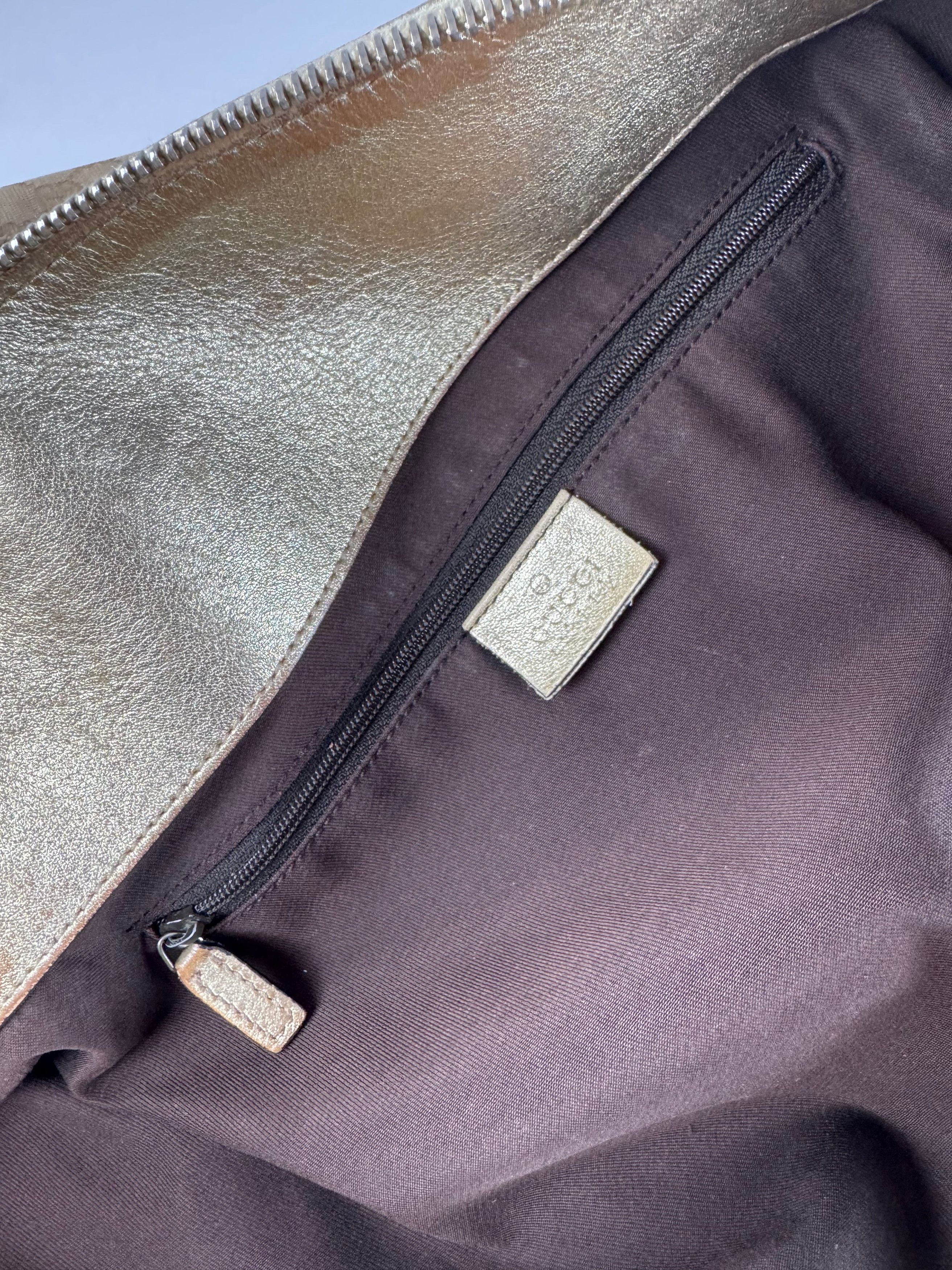Gucci Vintage Monogram D-Ding Handbag Golden Beige Size ONE SIZE - 4 Thumbnail
