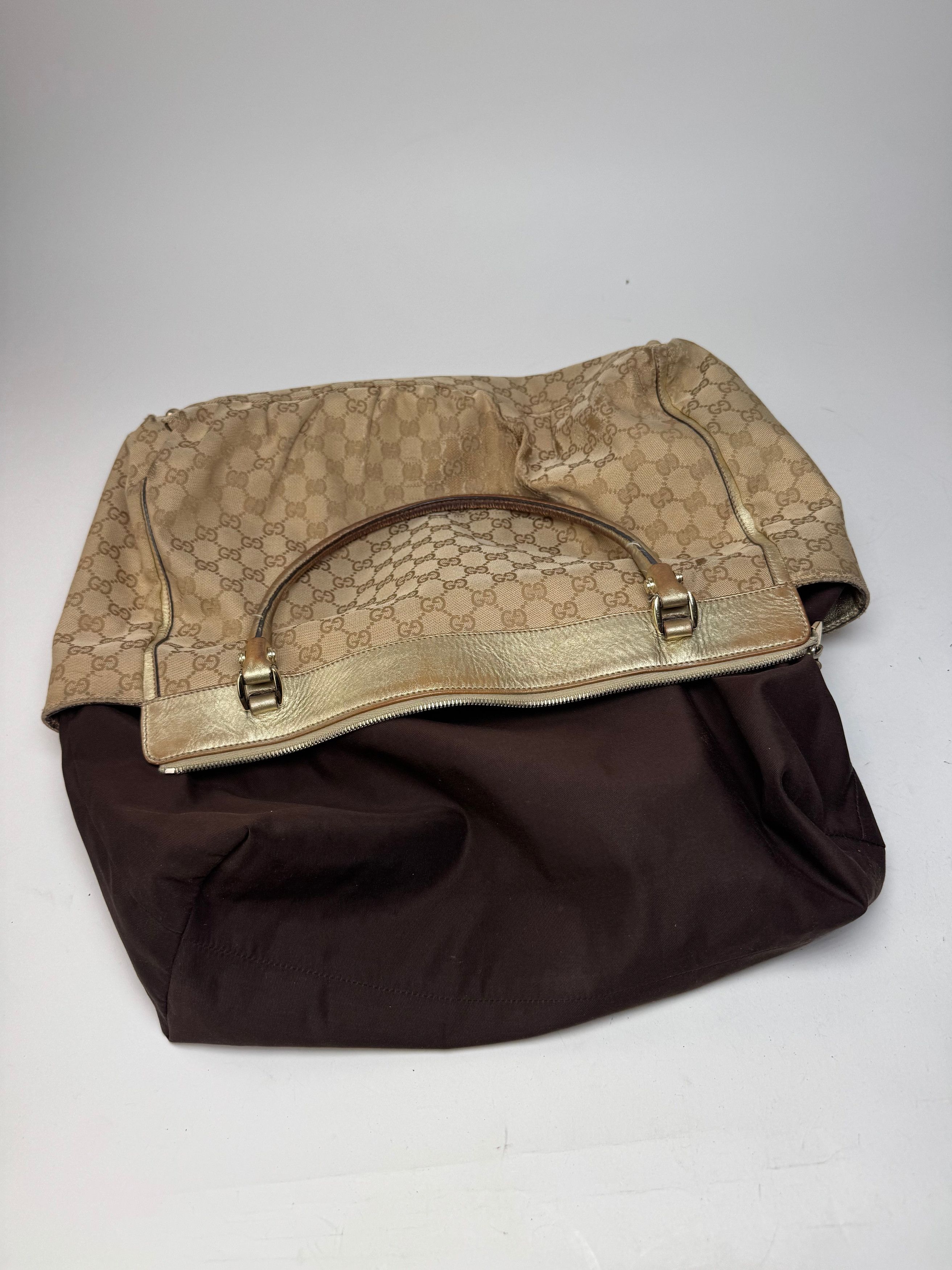 Gucci Vintage Monogram D-Ding Handbag Golden Beige Size ONE SIZE - 3 Thumbnail