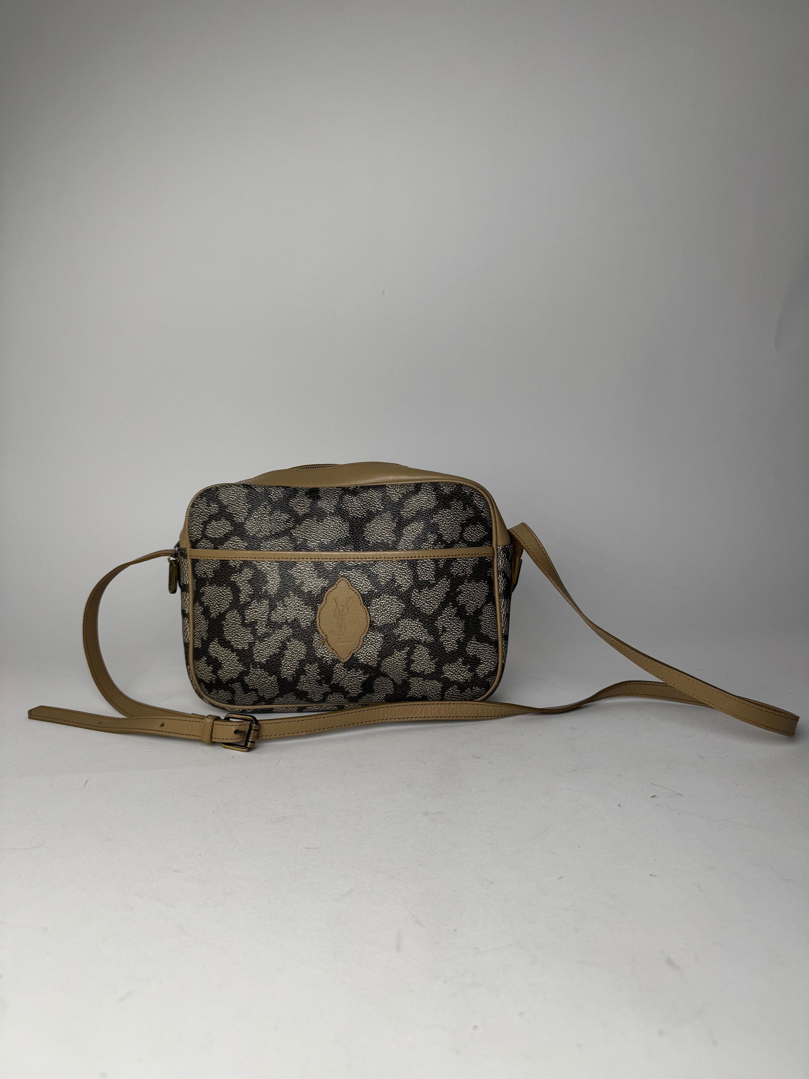 Other Vintage Yves Saint Laurent Stone Emblossed Leather Shoulder Size ONE SIZE - 4 Thumbnail