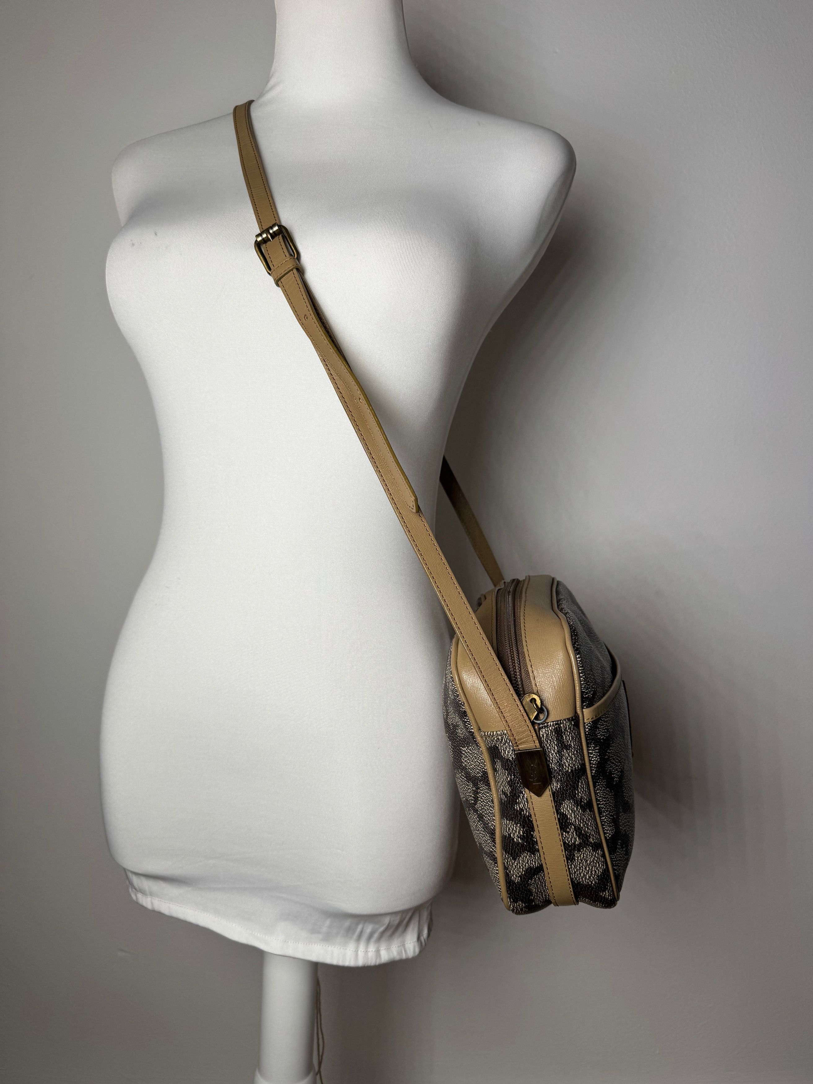 Other Vintage Yves Saint Laurent Stone Emblossed Leather Shoulder Size ONE SIZE - 9 Thumbnail