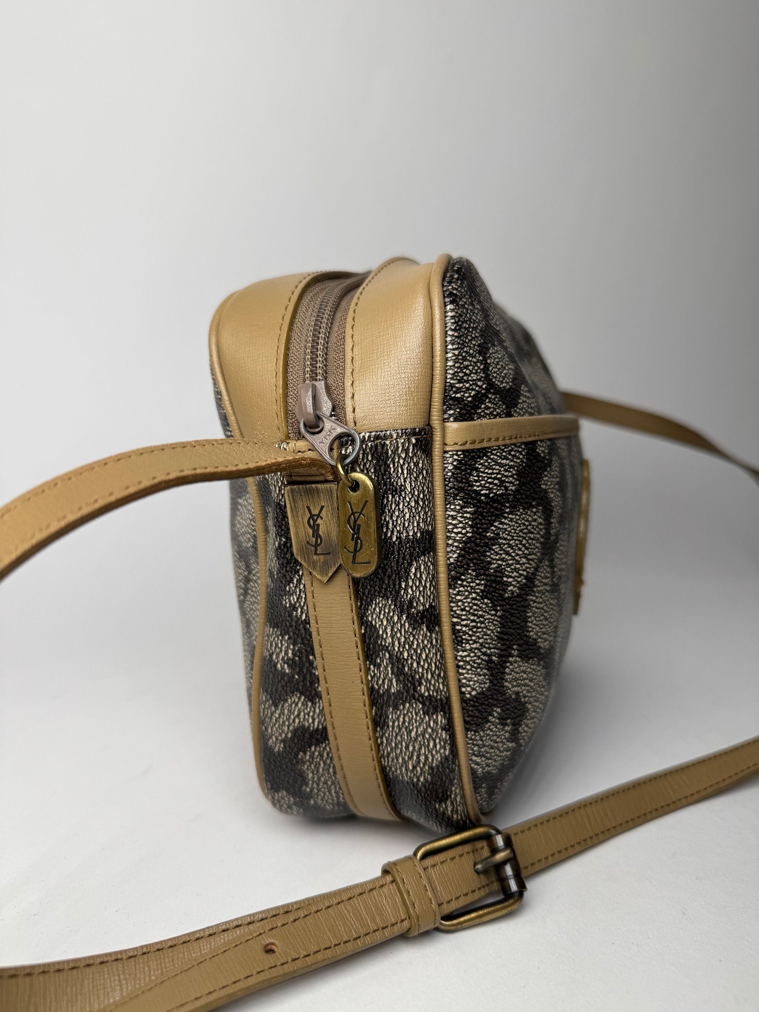 Other Vintage Yves Saint Laurent Stone Emblossed Leather Shoulder Size ONE SIZE - 6 Thumbnail
