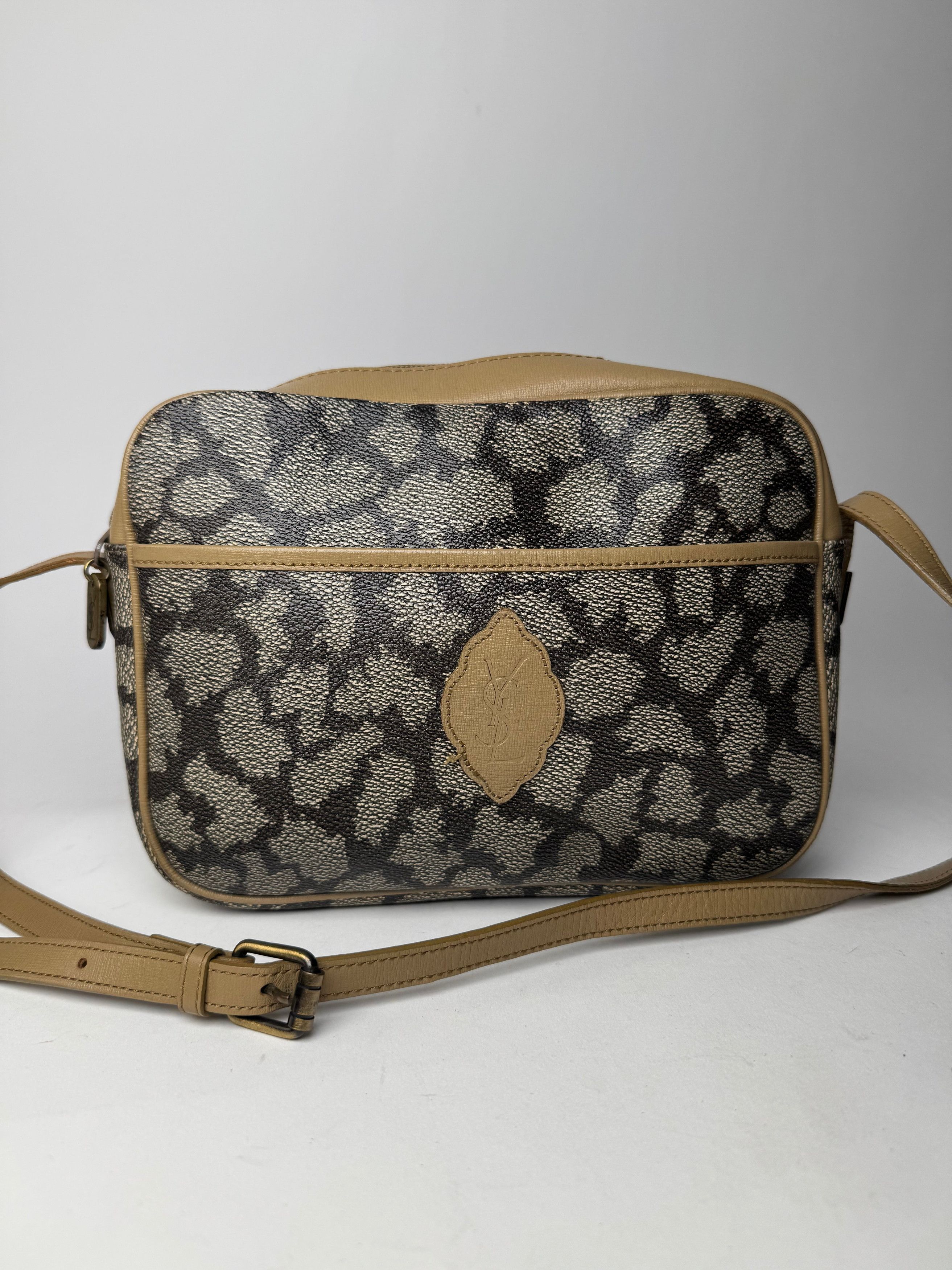 Other Vintage Yves Saint Laurent Stone Emblossed Leather Shoulder Size ONE SIZE - 5 Thumbnail