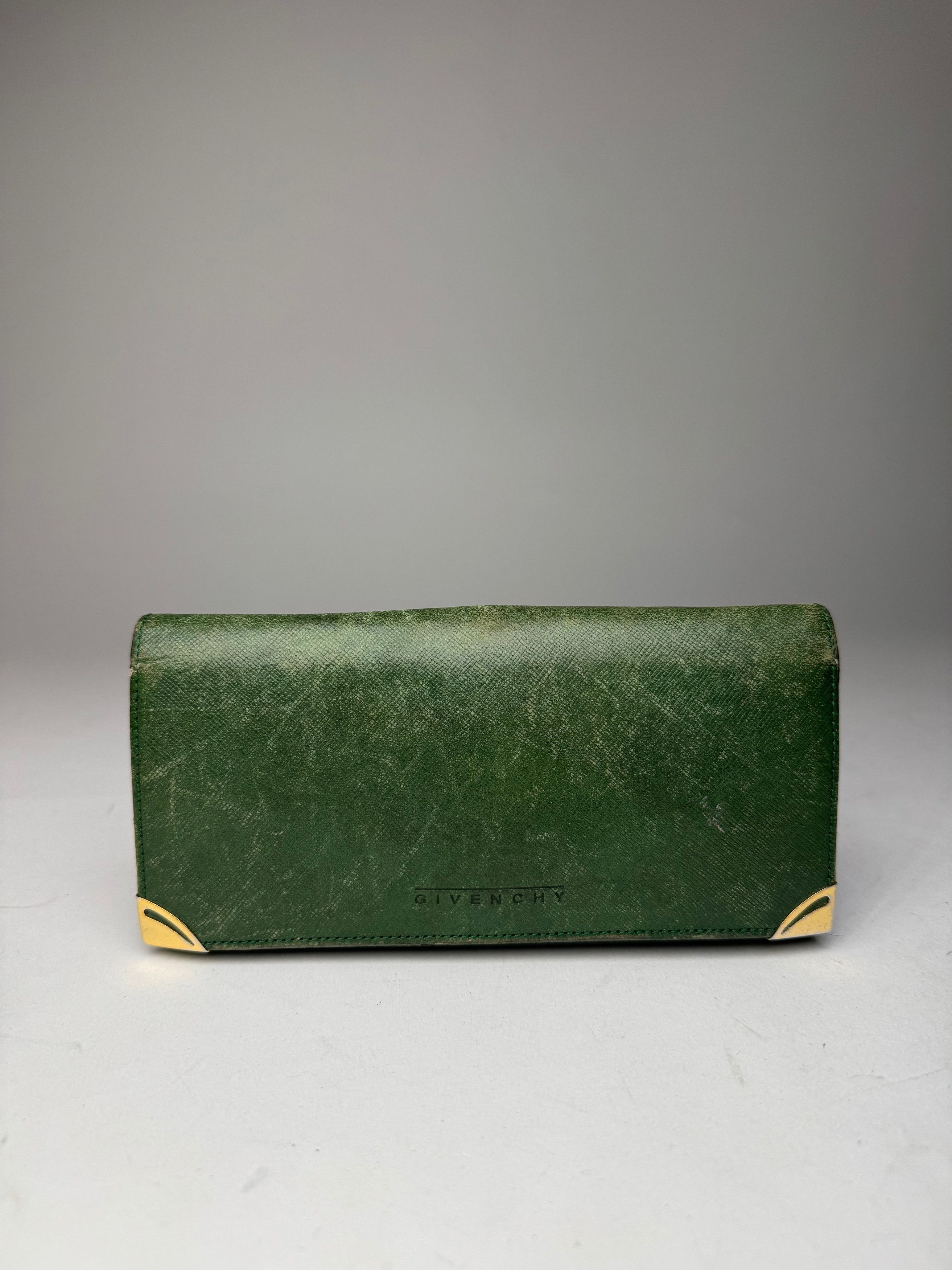 Givenchy Vintage Leather Wallet Green Size ONE SIZE - 9 Thumbnail
