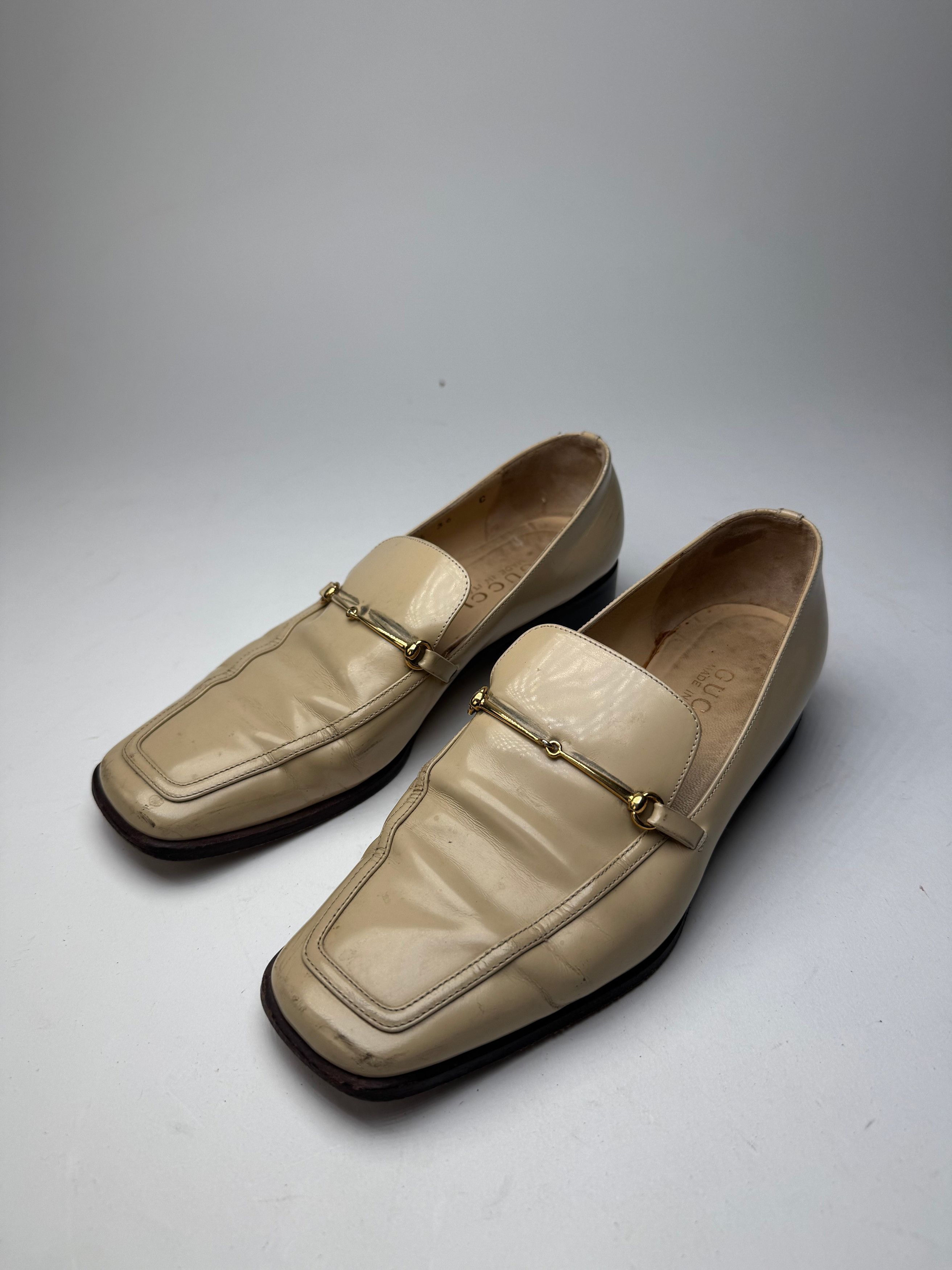 Gucci Vintage Horsebit Loafer Beige EU36 Size US 5 / IT 35 - 10 Thumbnail