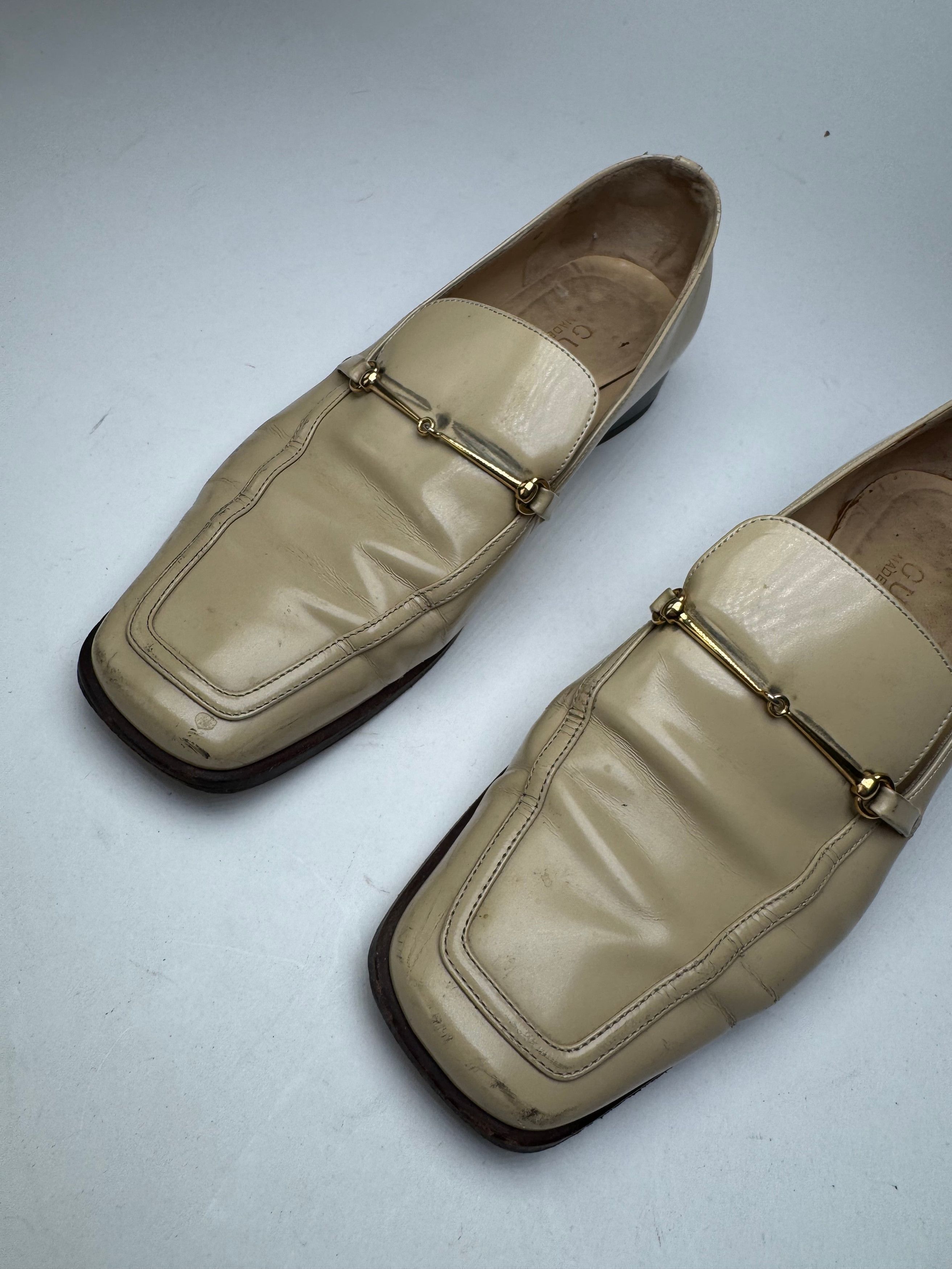 Gucci Vintage Horsebit Loafer Beige EU36 Size US 5 / IT 35 - 5 Thumbnail