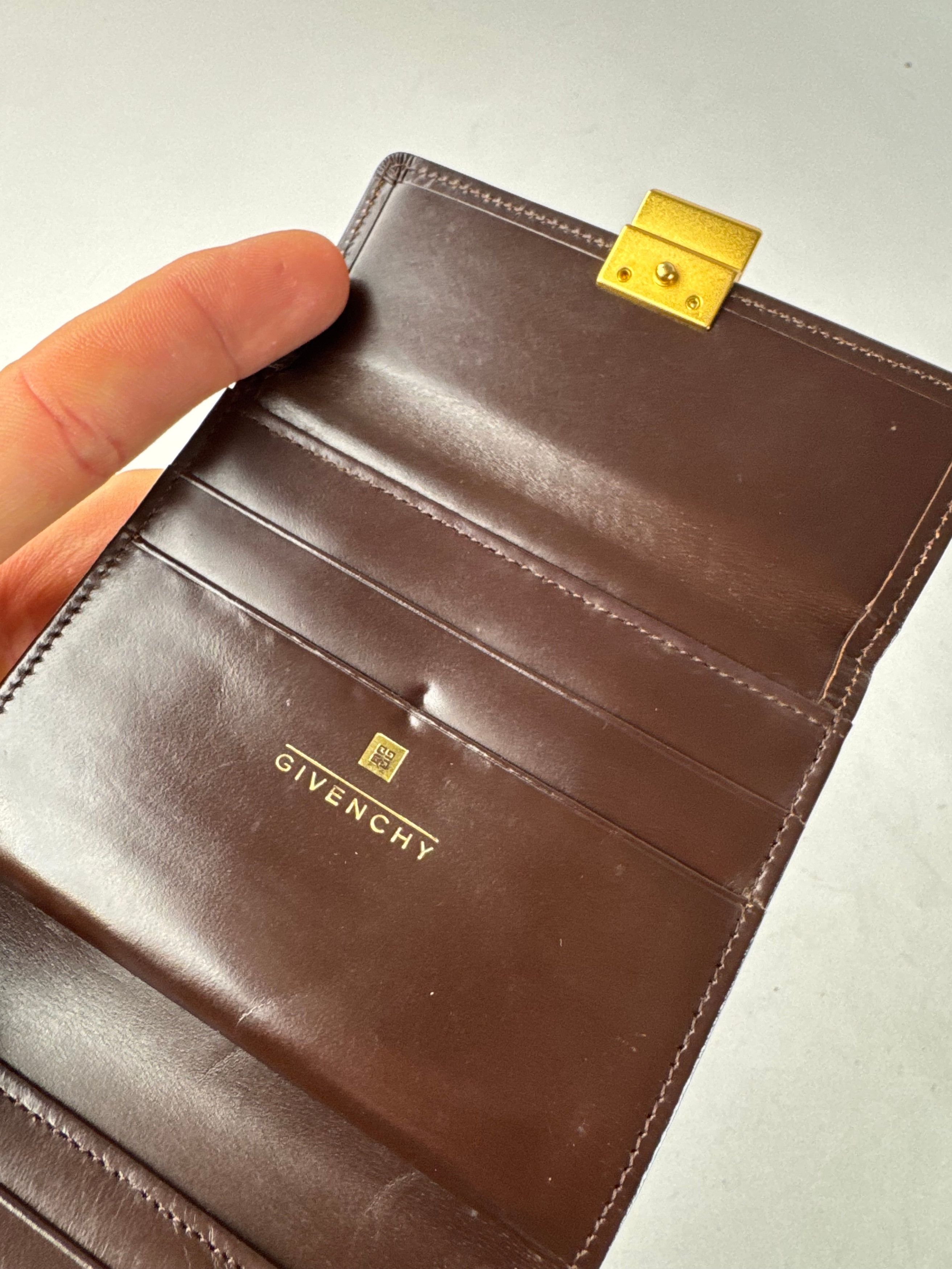 Givenchy Vintage Patent Leather Wallet Brown Size ONE SIZE - 4 Thumbnail