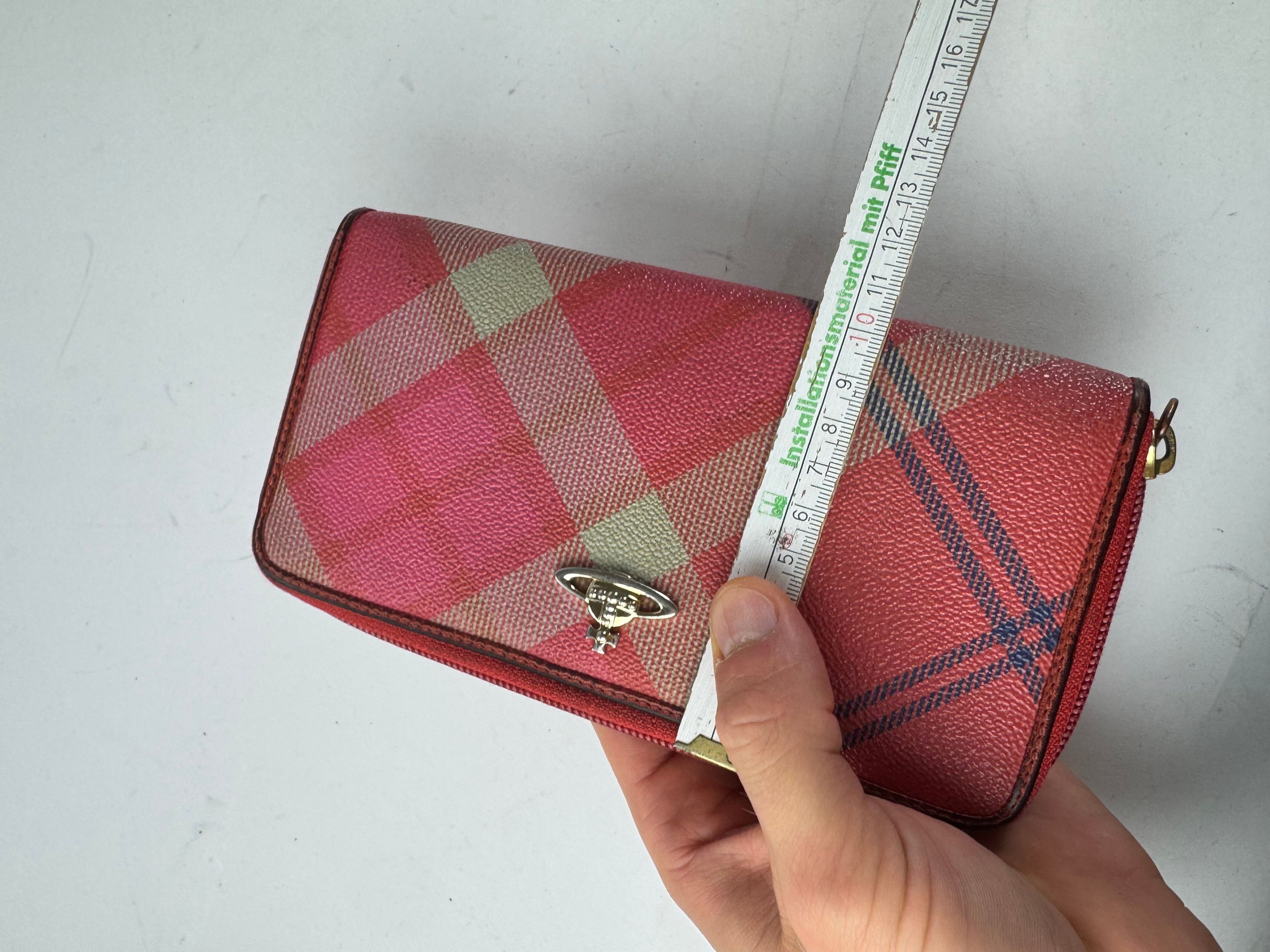 Vivienne Westwood Vintage Leather Checked Wallet Pink Size ONE SIZE - 8 Thumbnail