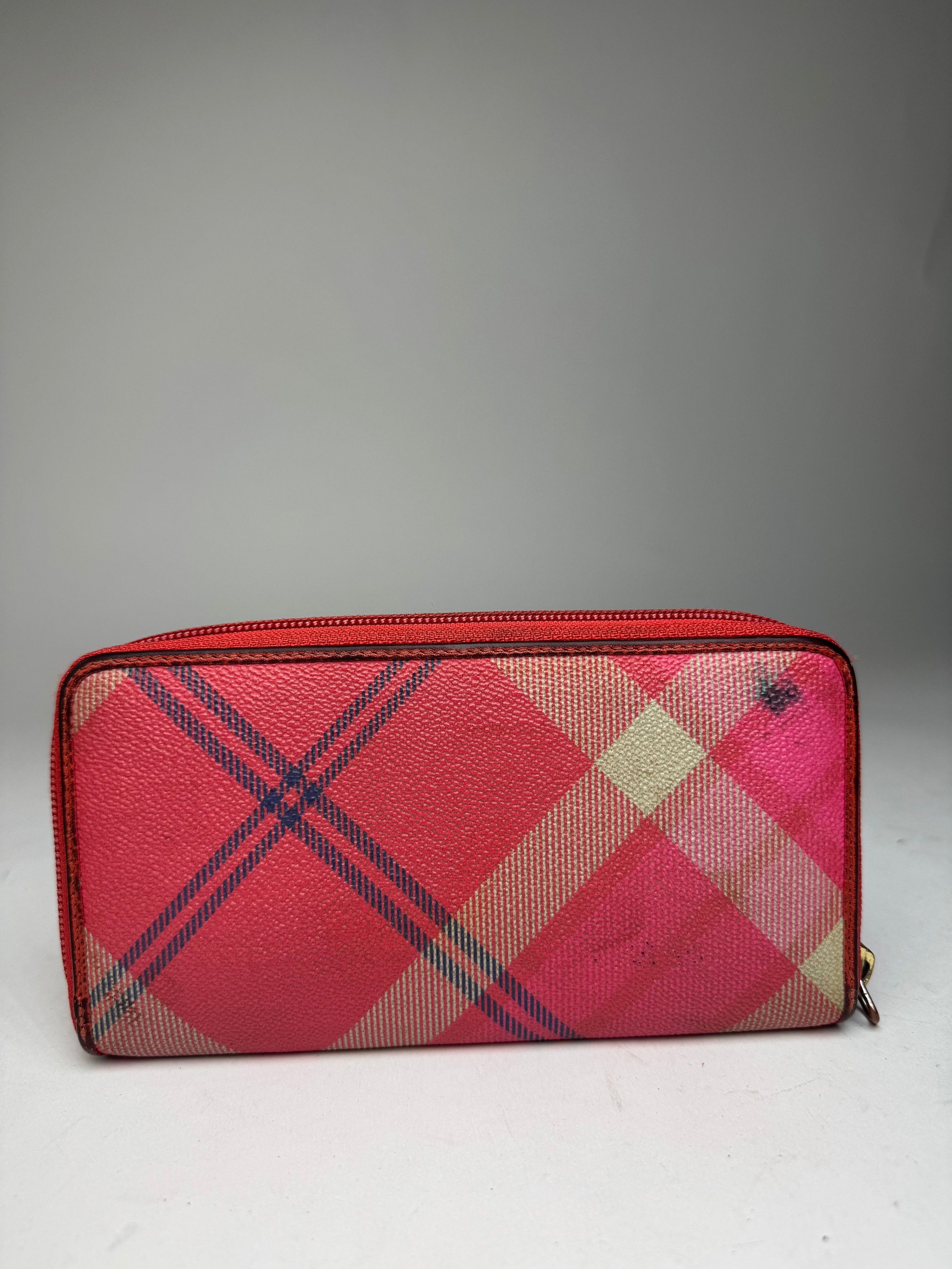 Vivienne Westwood Vintage Leather Checked Wallet Pink Size ONE SIZE - 2 Thumbnail