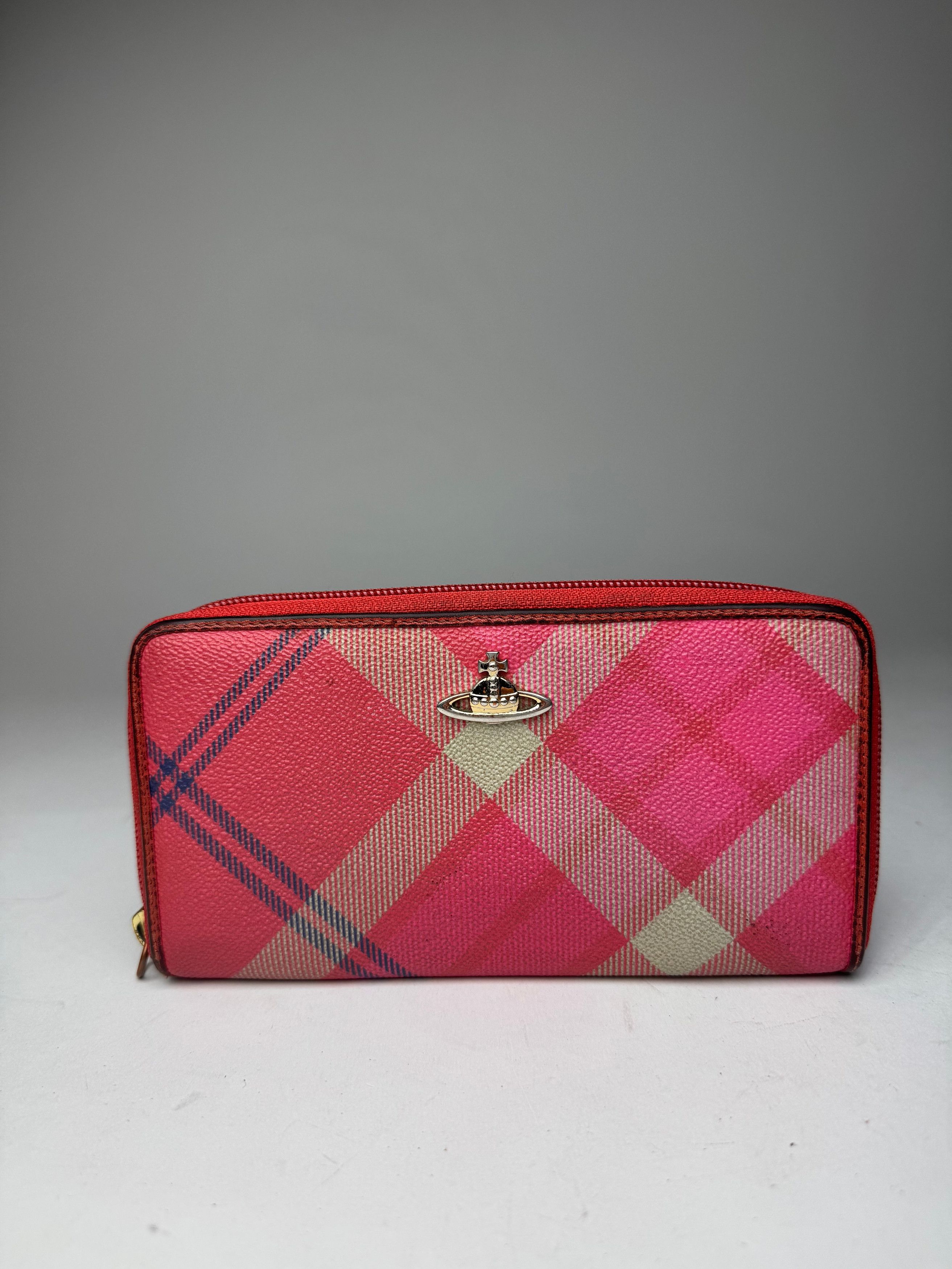 Vivienne Westwood Vintage Leather Checked Wallet Pink Size ONE SIZE - 9 Thumbnail