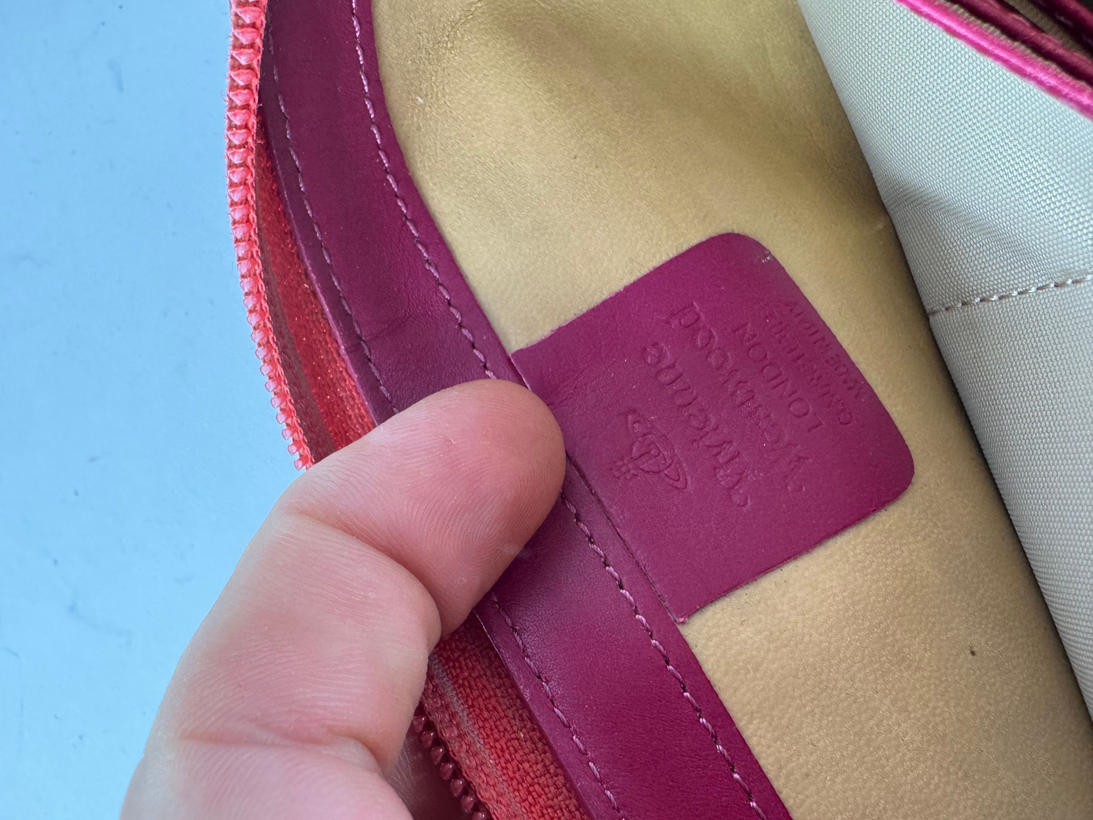 Vivienne Westwood Vintage Leather Checked Wallet Pink Size ONE SIZE - 4 Thumbnail