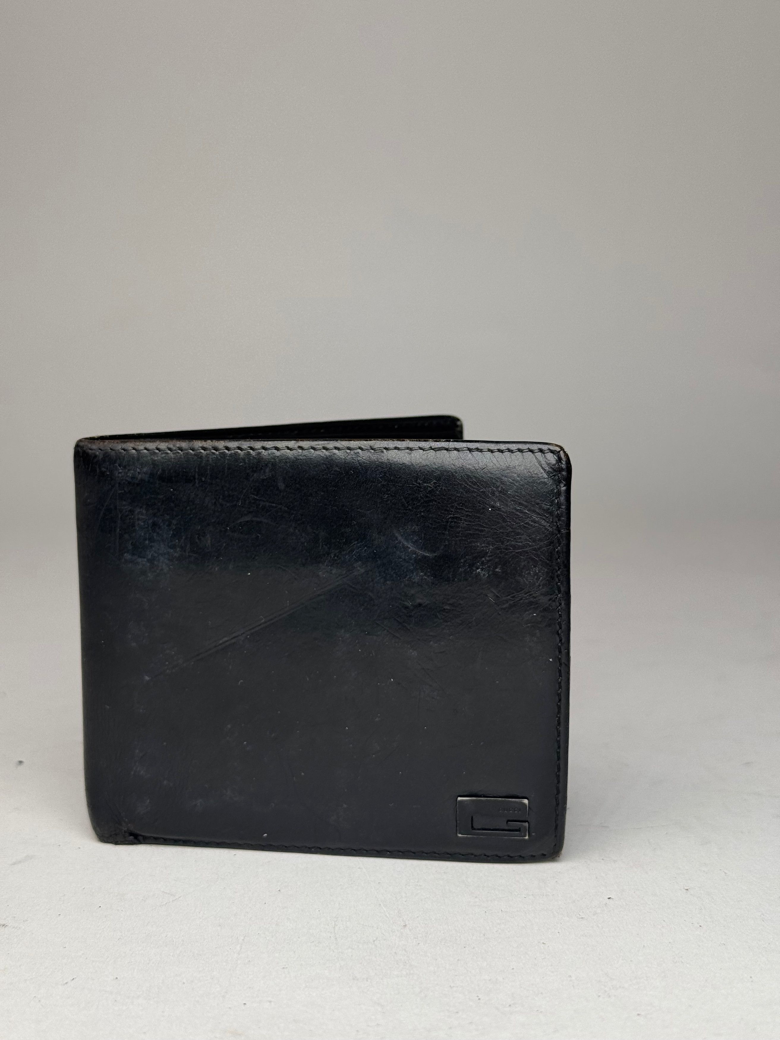 Gucci Vintage Flapable Leather Wallet Black Size ONE SIZE - 2 Thumbnail