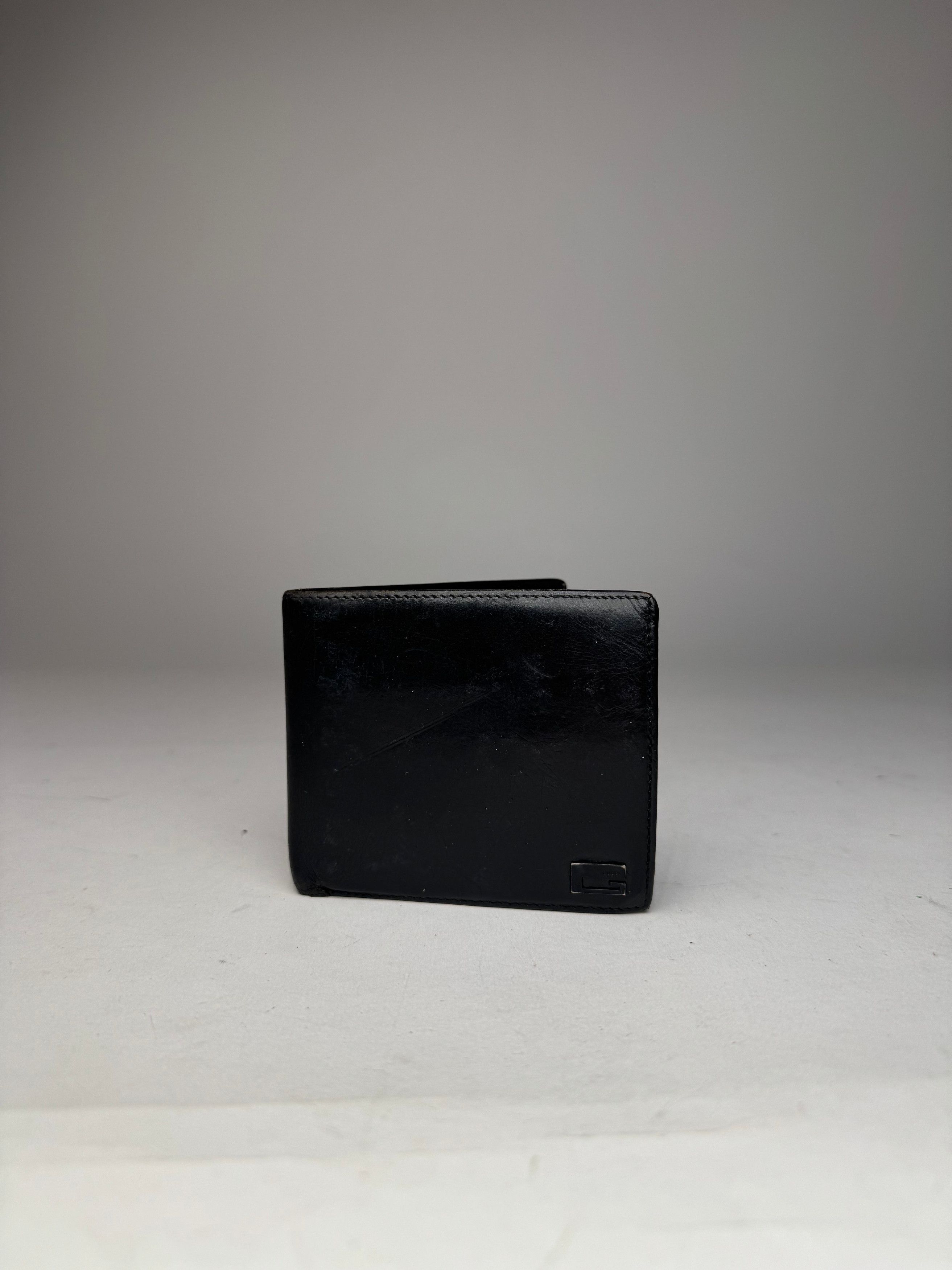 Gucci Vintage Flapable Leather Wallet Black Size ONE SIZE - 4 Thumbnail