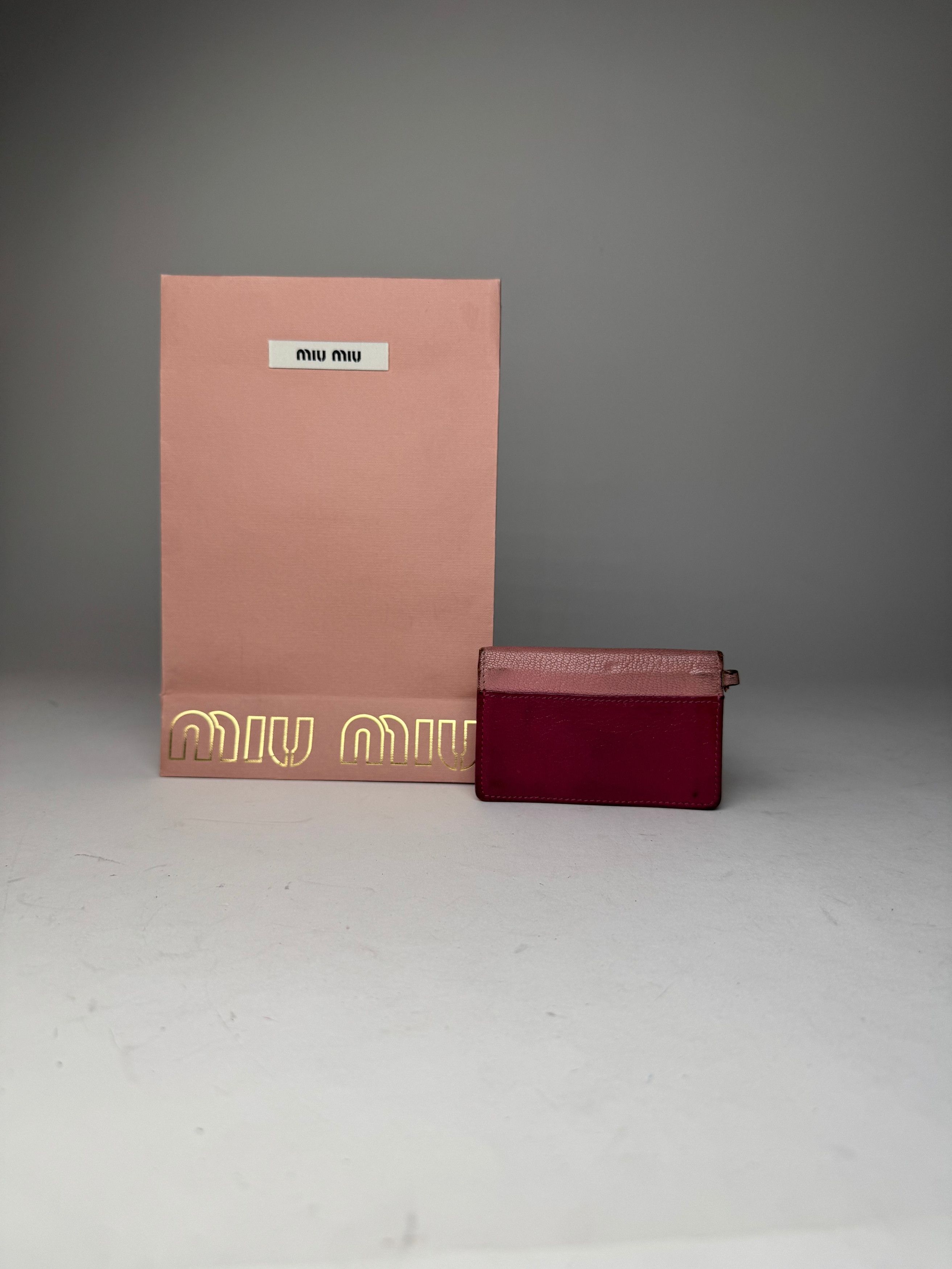 Miu Miu Vintage Leather Card Holder Pink Purple Size ONE SIZE - 5 Thumbnail